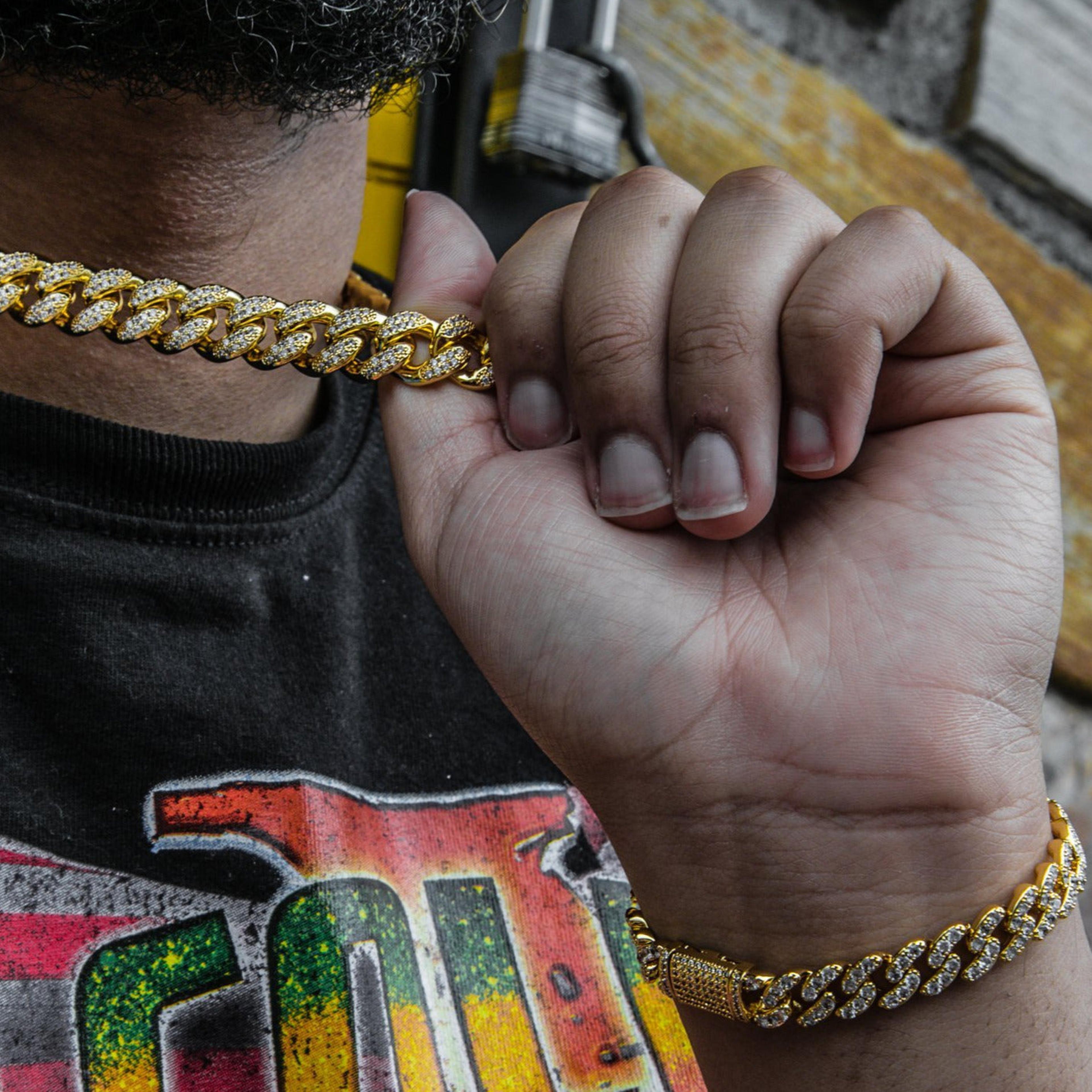 Studded Cuban Link Bundle w/ Bracelet