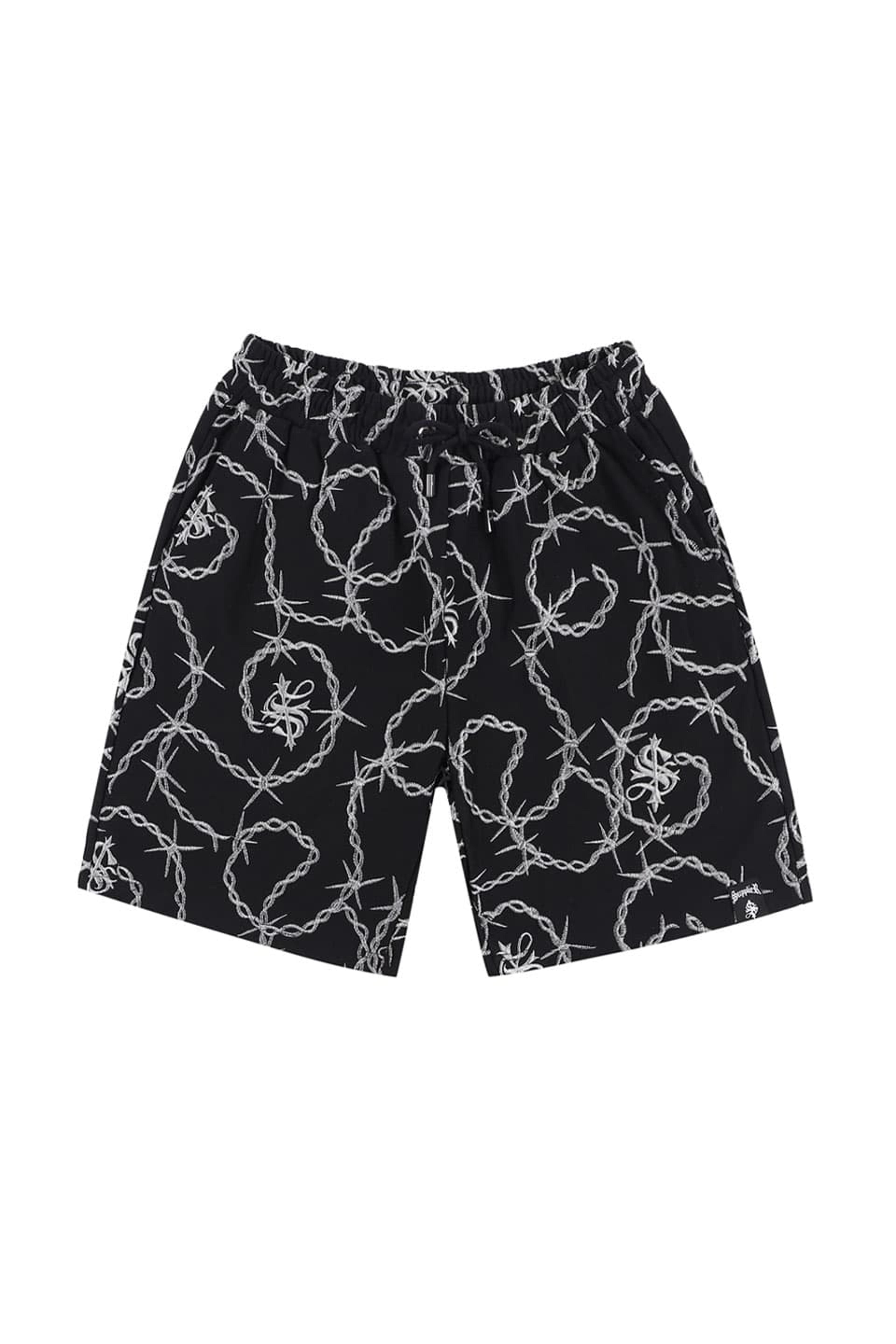 Alternate View 9 of Cross Chain Embroidery Shorts