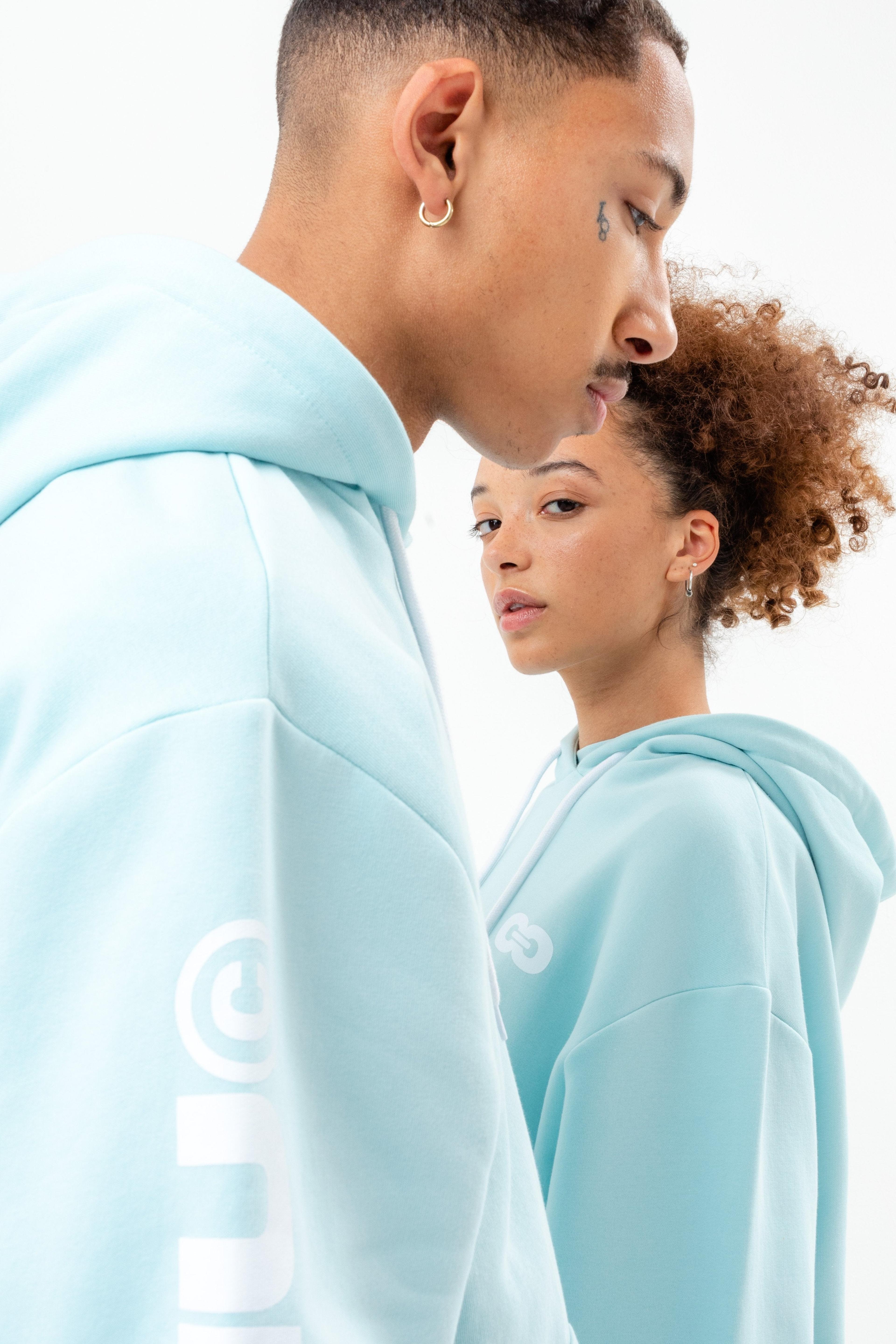 Alternate View 1 of CONTINU8 PALE BLUE OVERSIZED HOODIE
