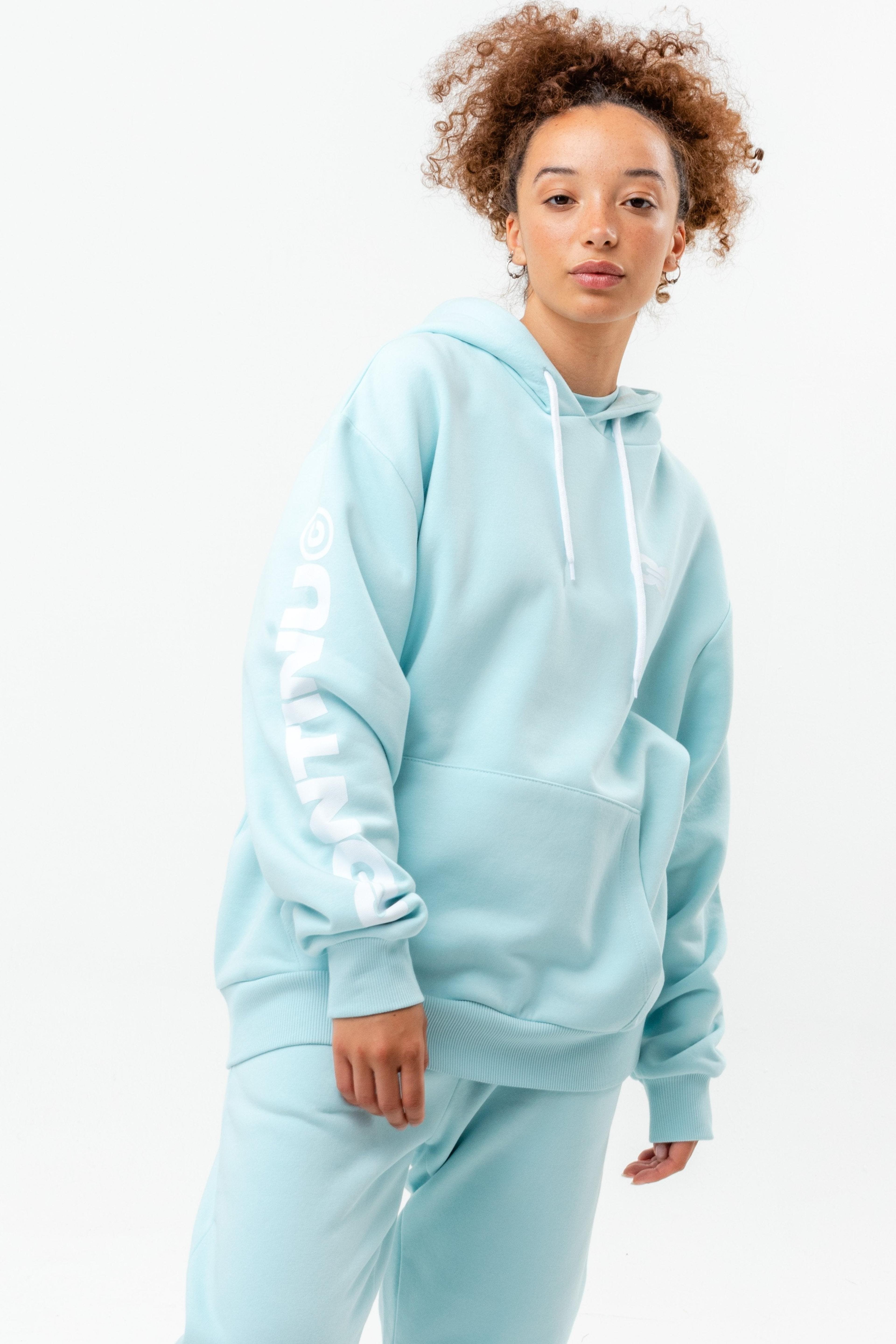 Alternate View 2 of CONTINU8 PALE BLUE OVERSIZED HOODIE