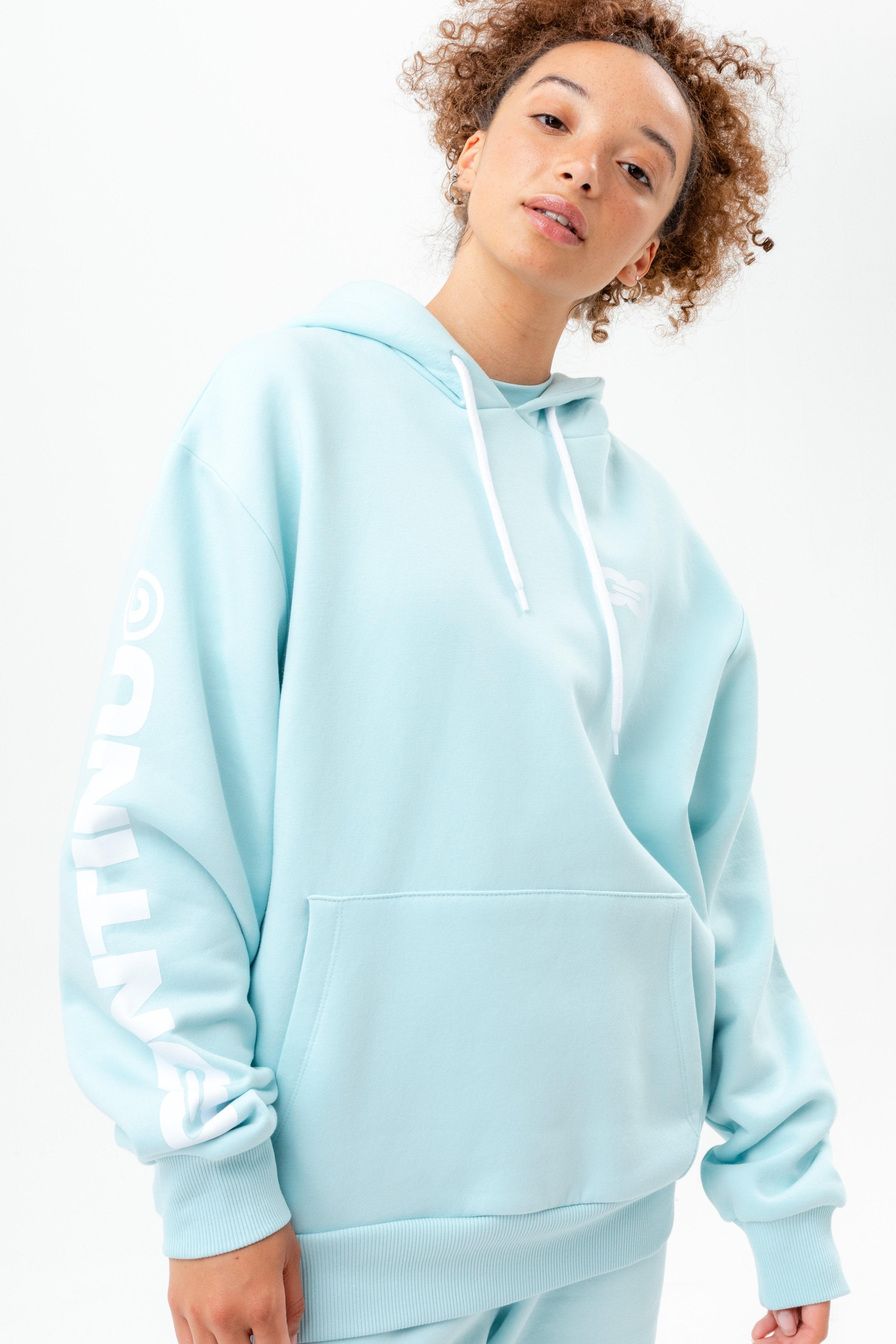 Alternate View 3 of CONTINU8 PALE BLUE OVERSIZED HOODIE