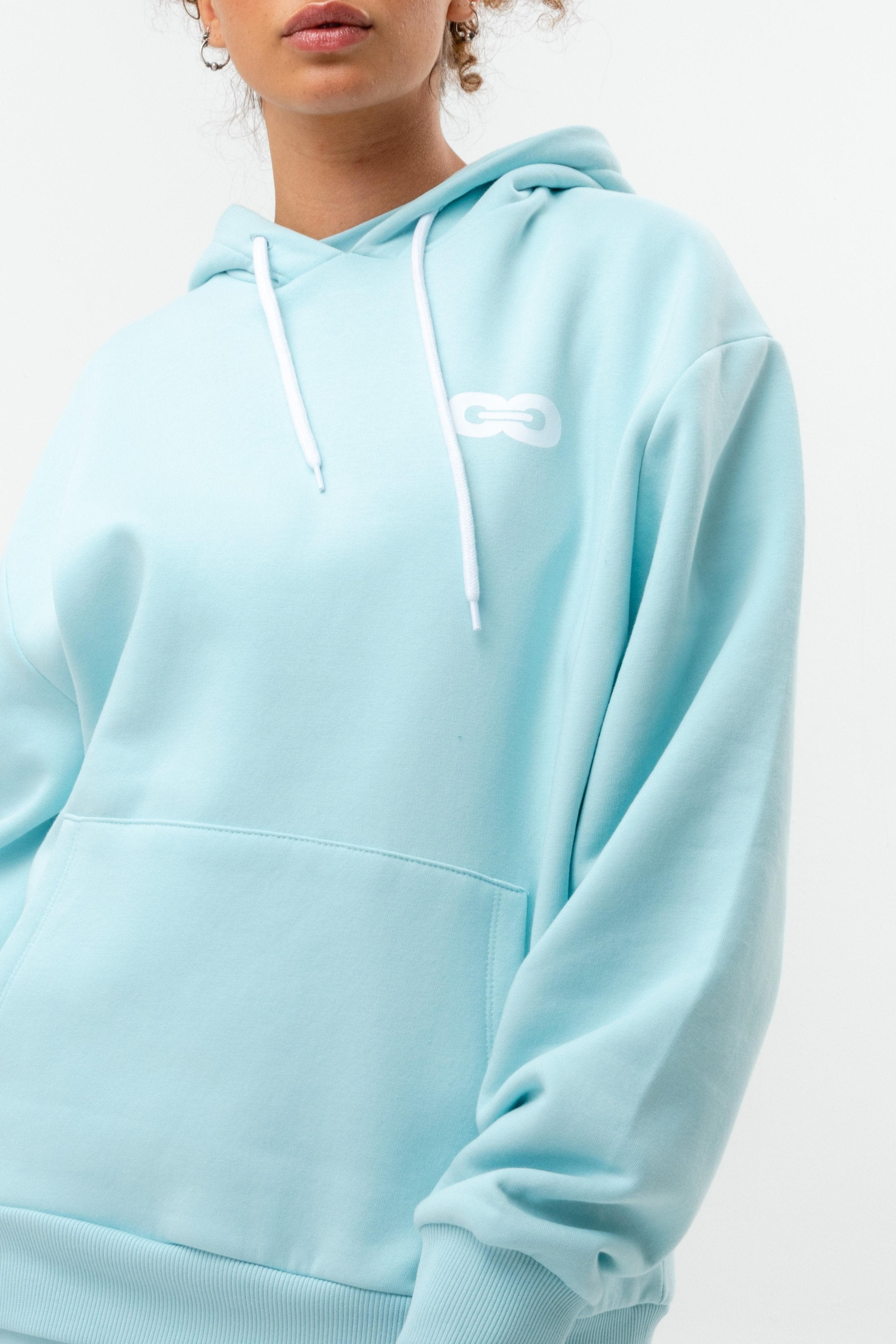 Alternate View 4 of CONTINU8 PALE BLUE OVERSIZED HOODIE