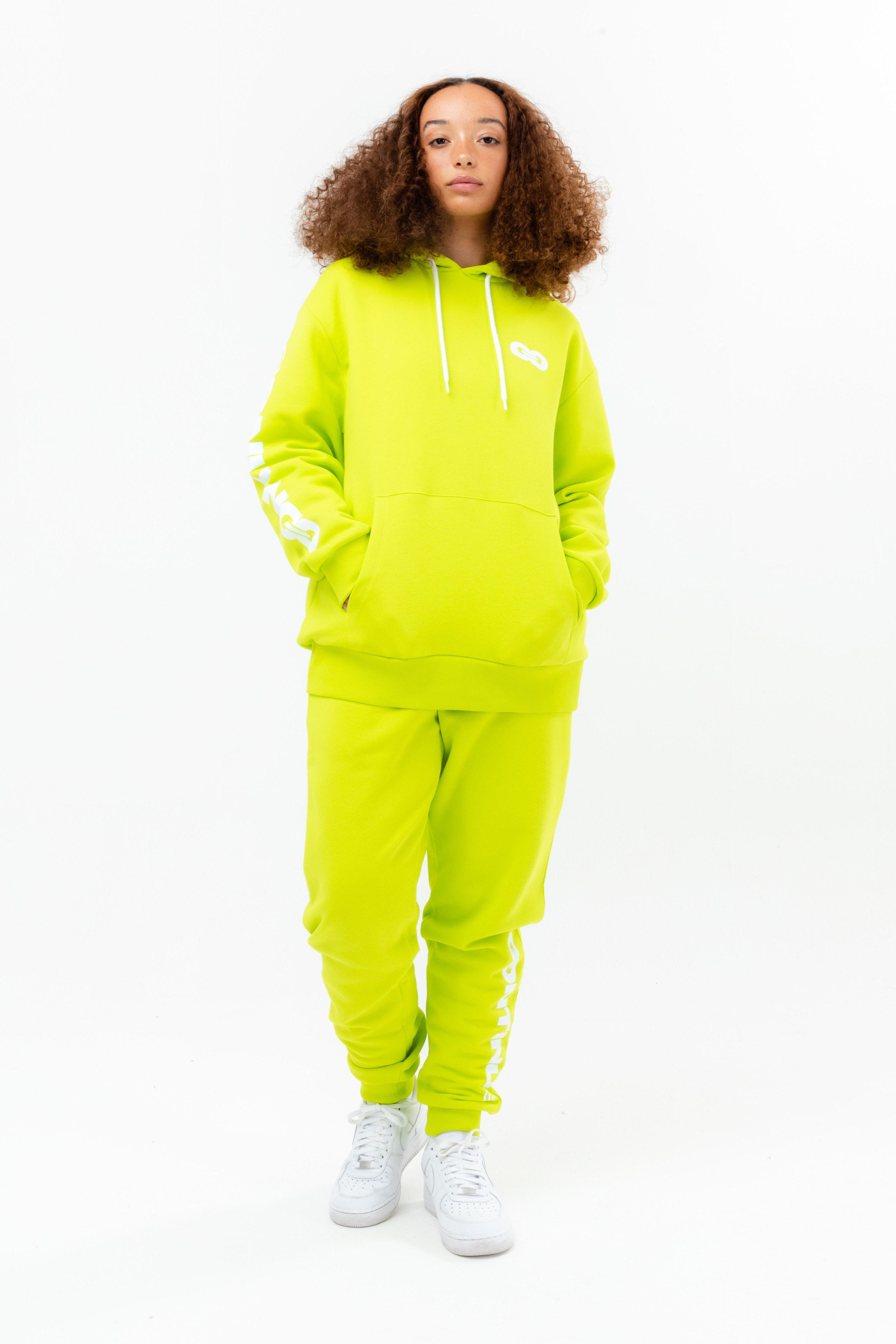 Alternate View 5 of CONTINU8 NEON GREEN OVERSIZED HOODIE