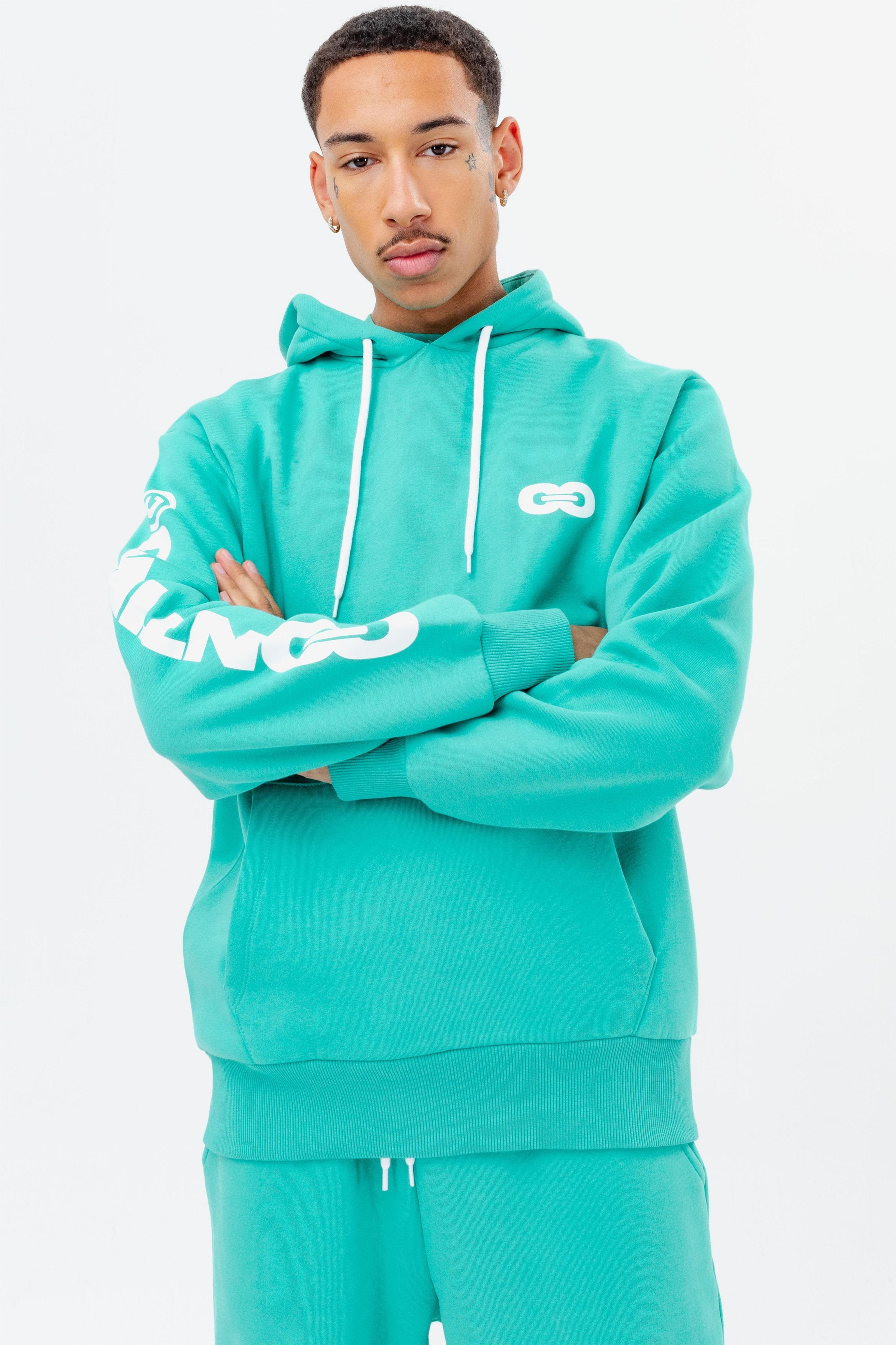 Alternate View 1 of CONTINU8 TURQUOISE OVERSIZED HOODIE
