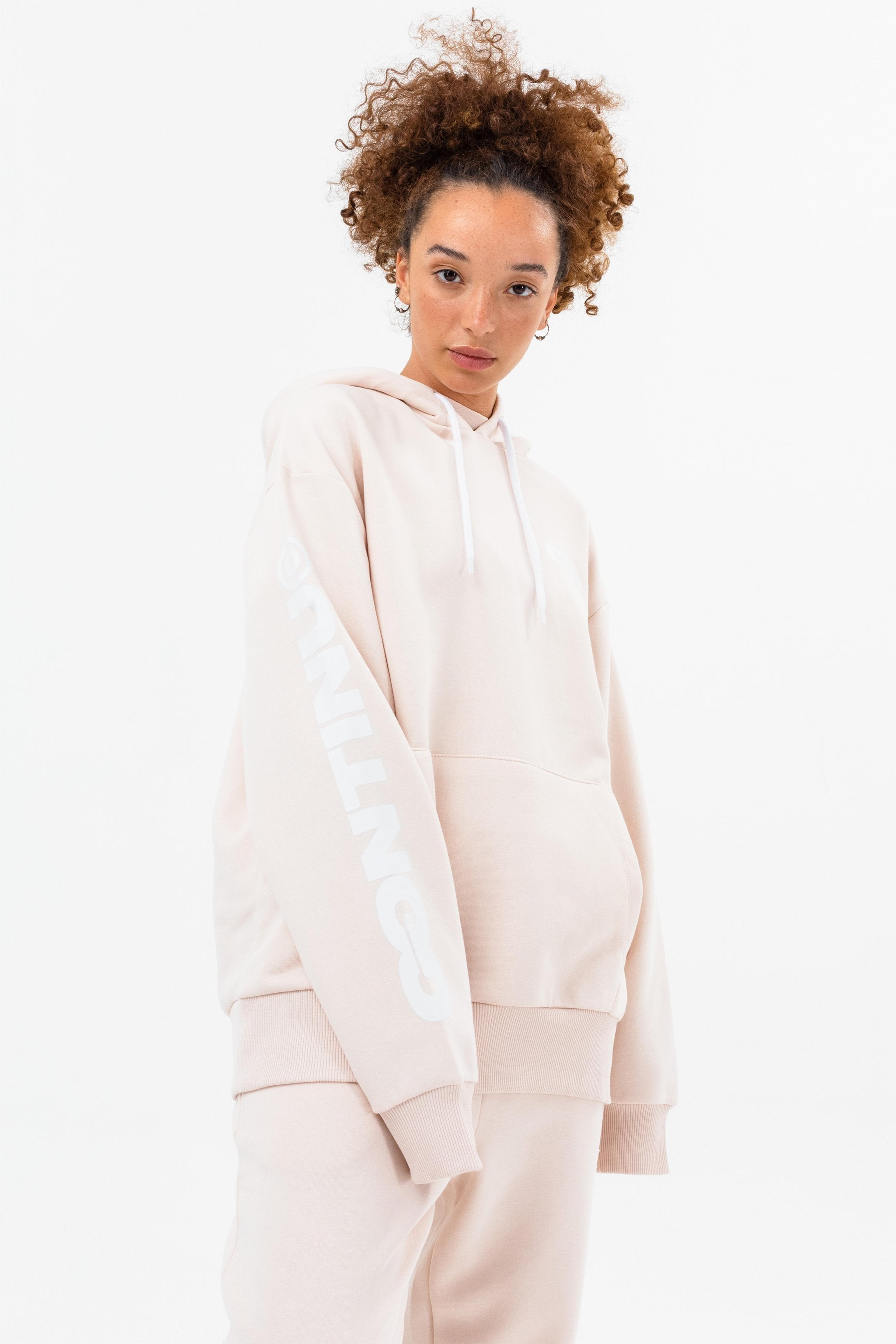 Alternate View 1 of CONTINU8 LIGHT PINK OVERSIZED HOODIE