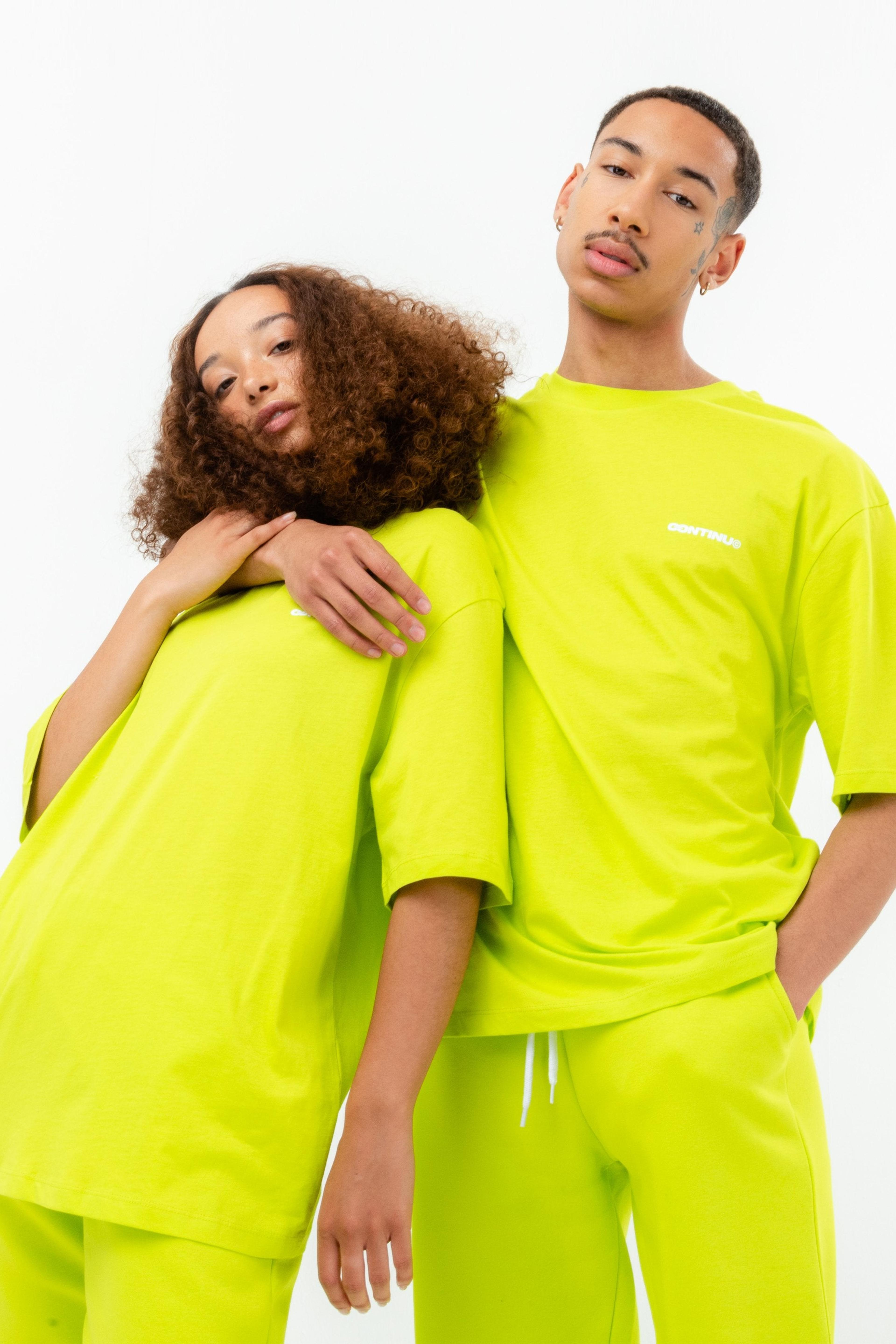 Alternate View 1 of CONTINU8 NEON GREEN OVERSIZED T-SHIRT