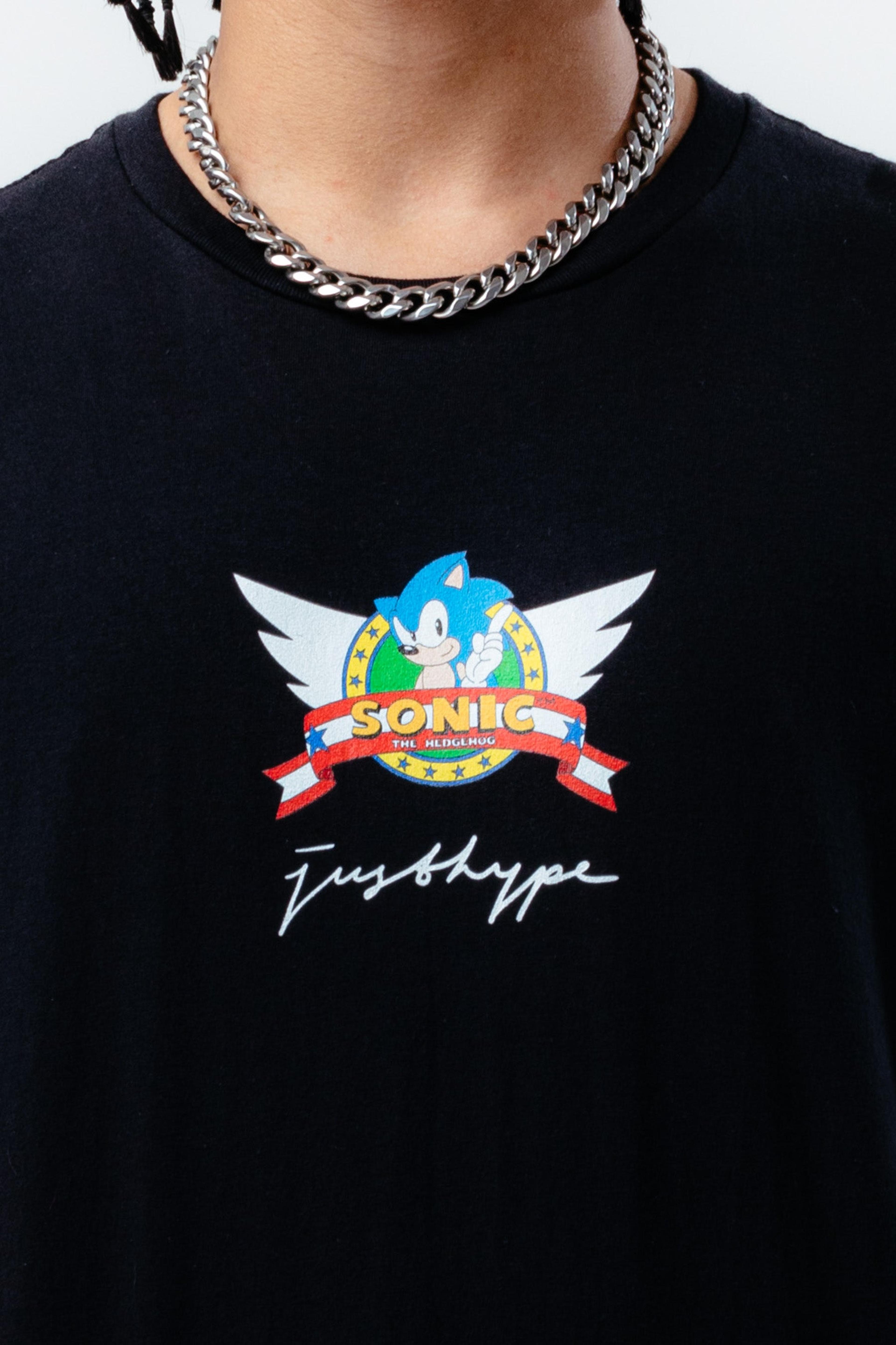 Alternate View 4 of HYPE X SONIC ADULTS BLACK SONIC WING T-SHIRT