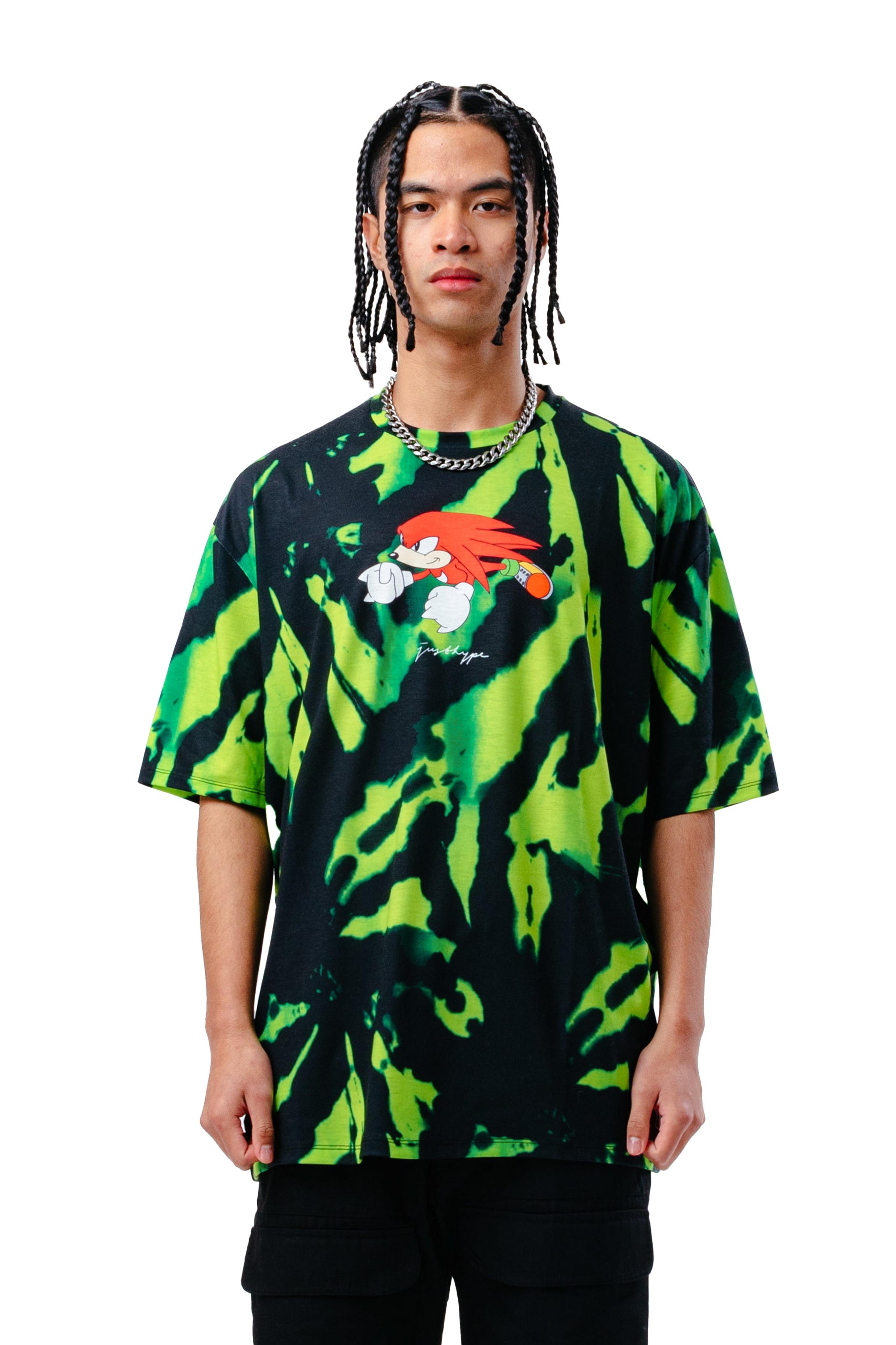 Alternate View 5 of HYPE X SONIC ADULTS KNUCKLES GREEN BOXY T-SHIRT