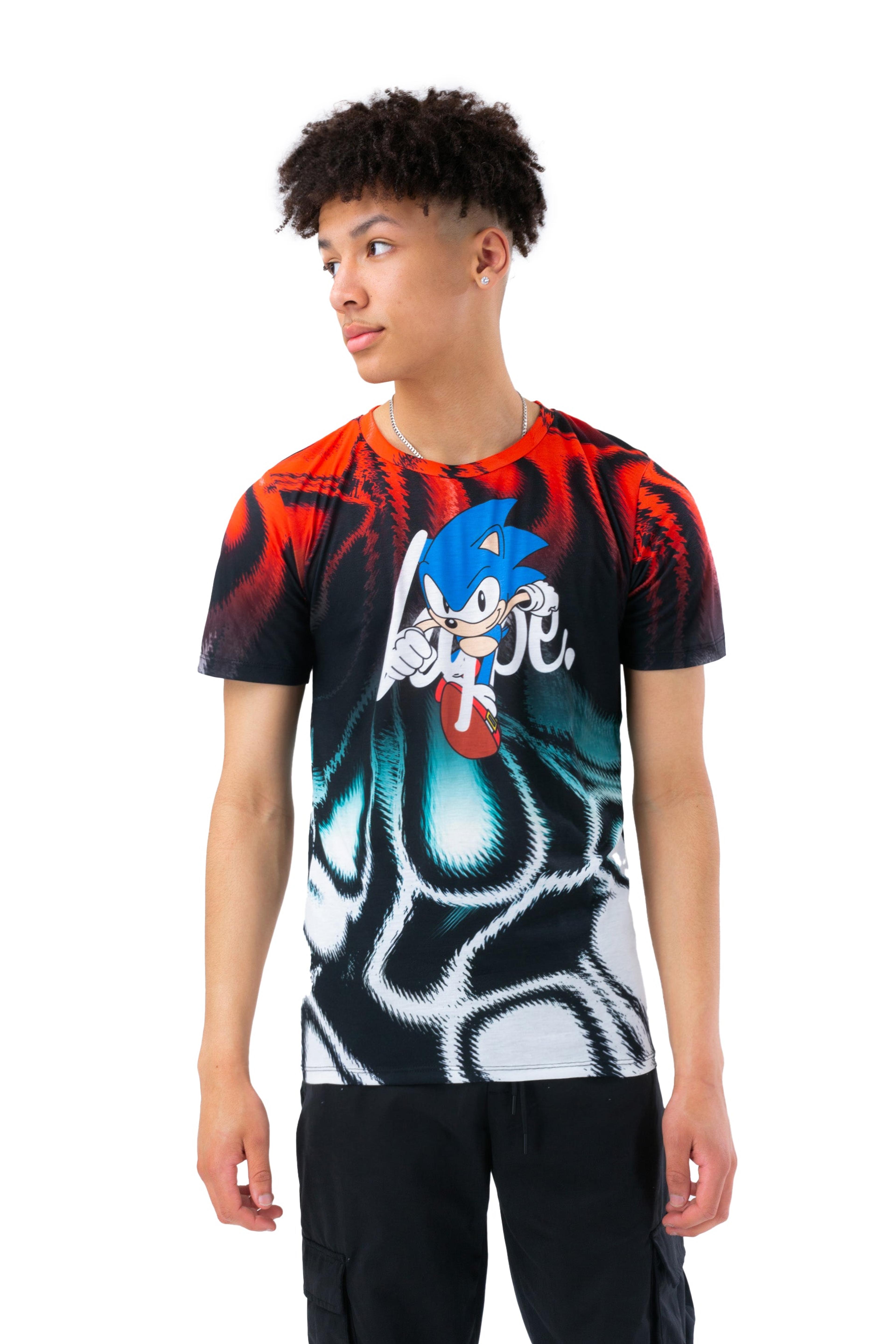Alternate View 5 of HYPE X SONIC BOYS RED MARBLE SONIC FADE T-SHIRT