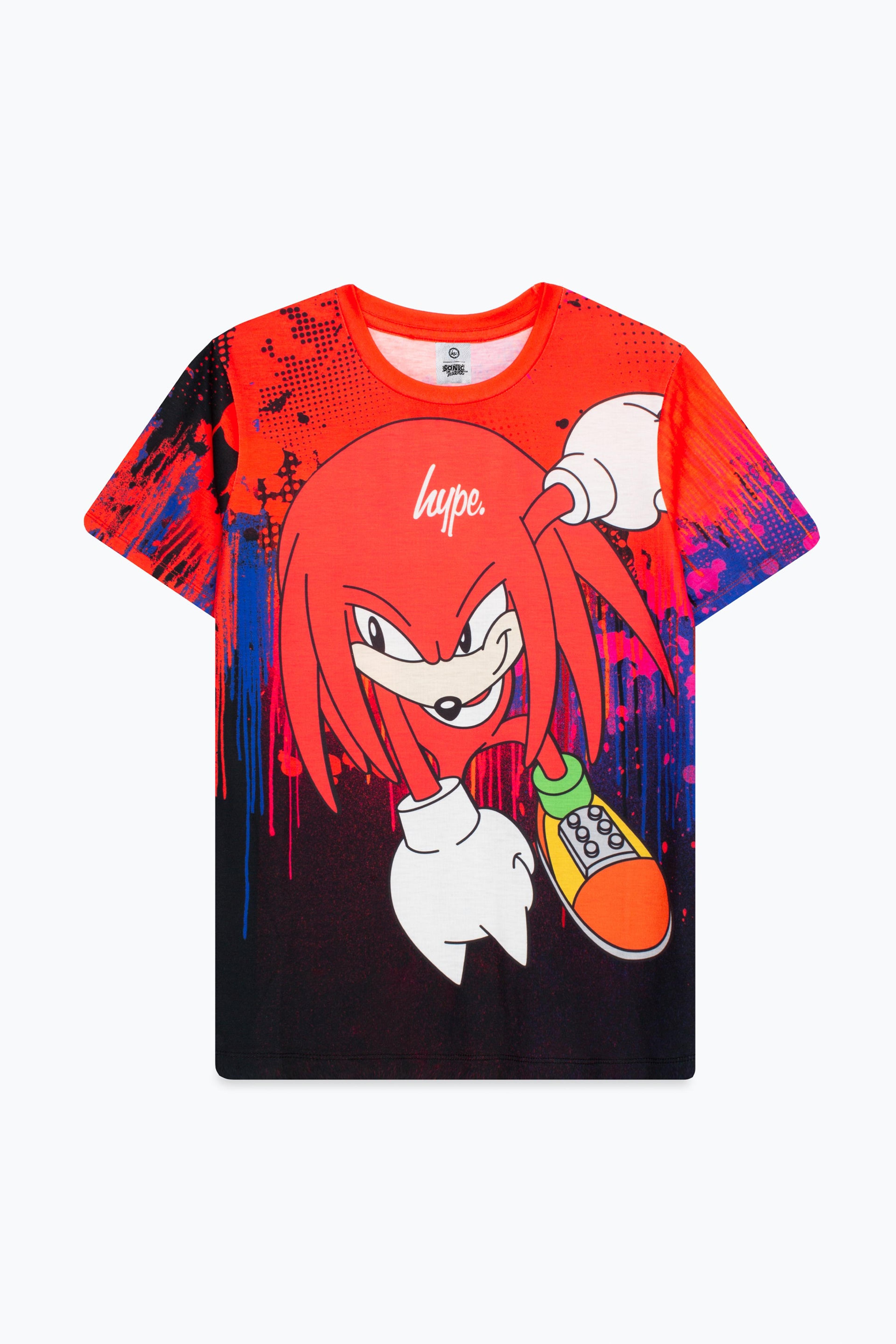 Alternate View 6 of HYPE X SONIC BOYS RED KNUCKLES DRIP T-SHIRT
