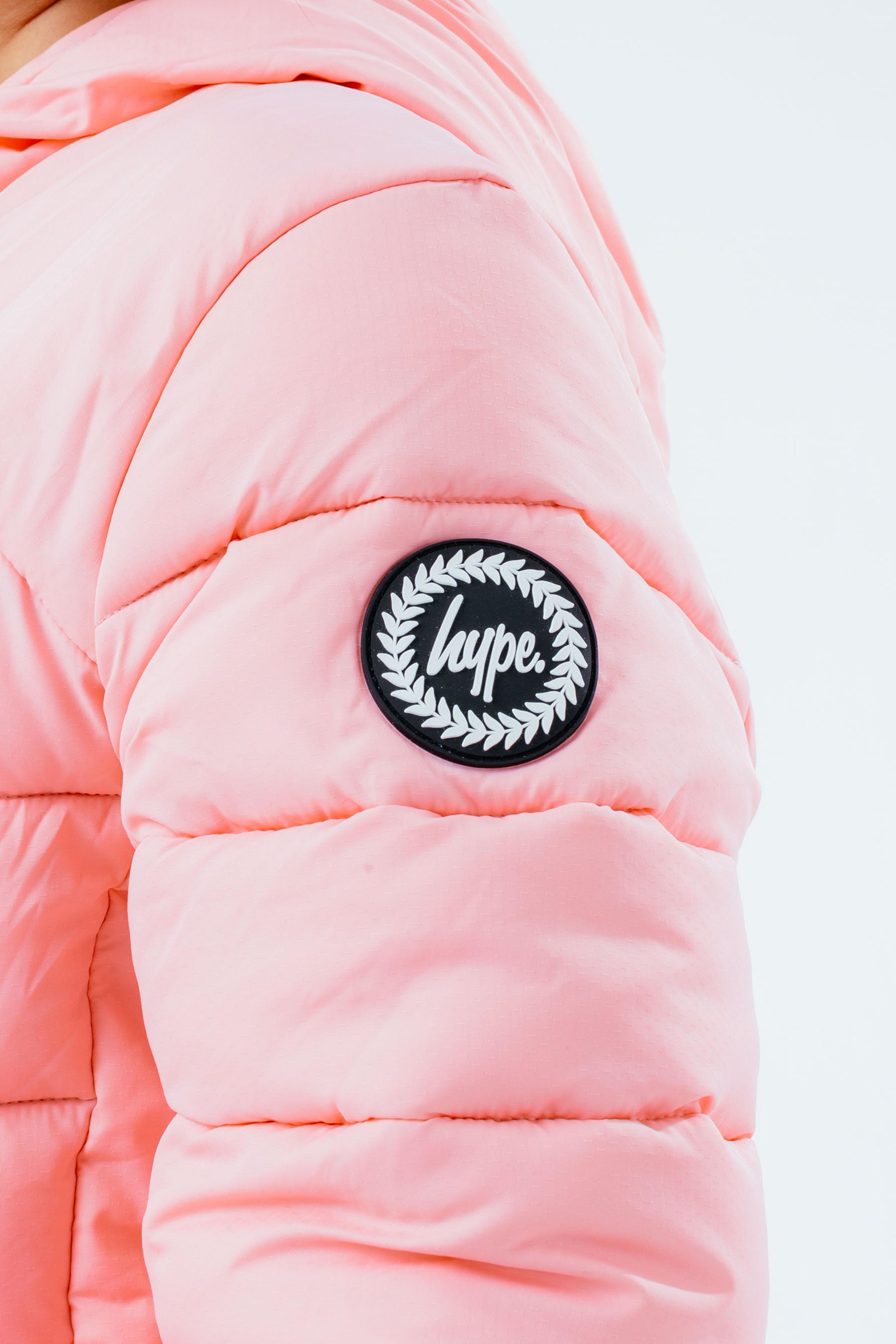 Alternate View 4 of HYPE PALE PINK BAFFLED GIRLS CASUAL JACKET