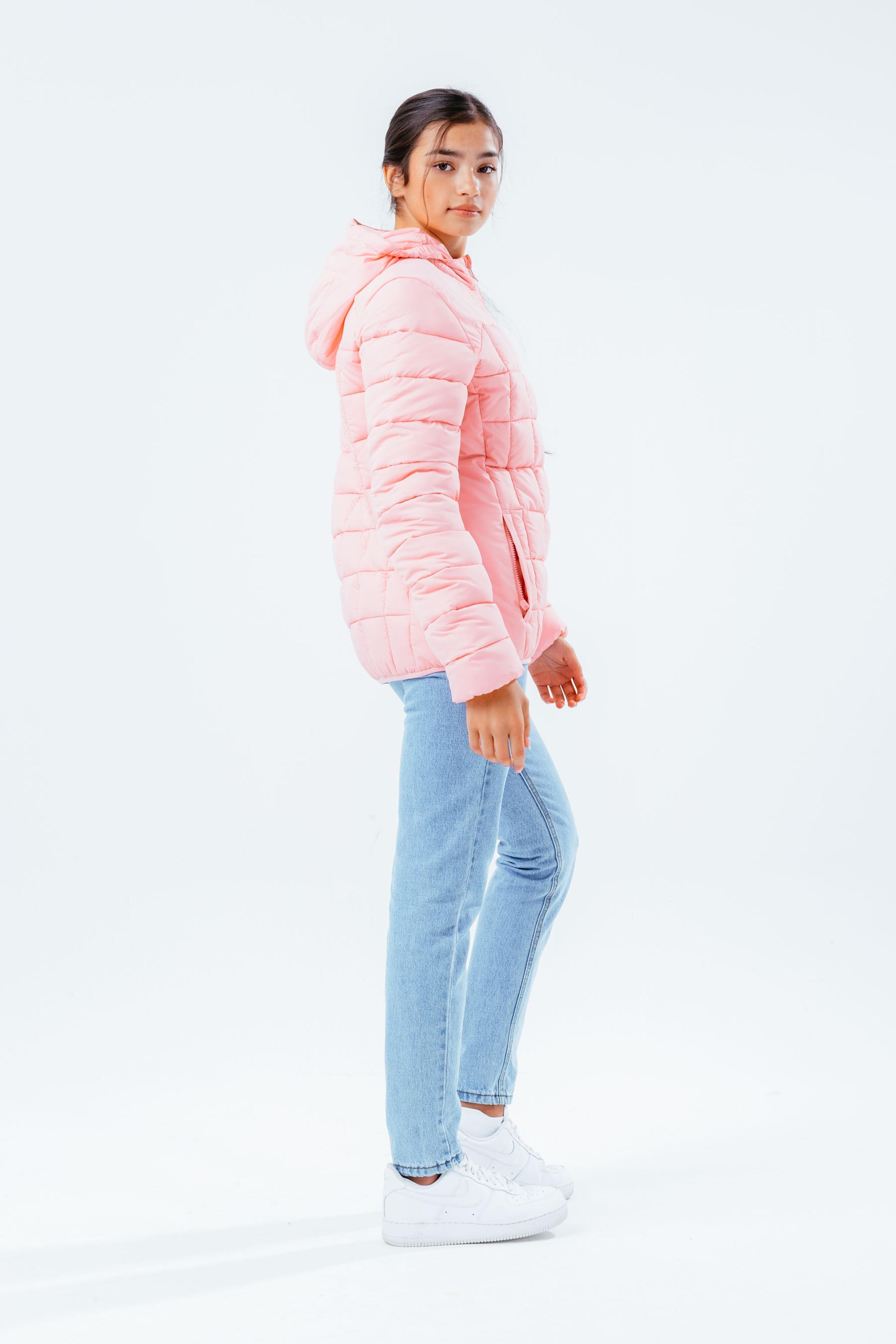 Alternate View 2 of HYPE PALE PINK BAFFLED GIRLS CASUAL JACKET