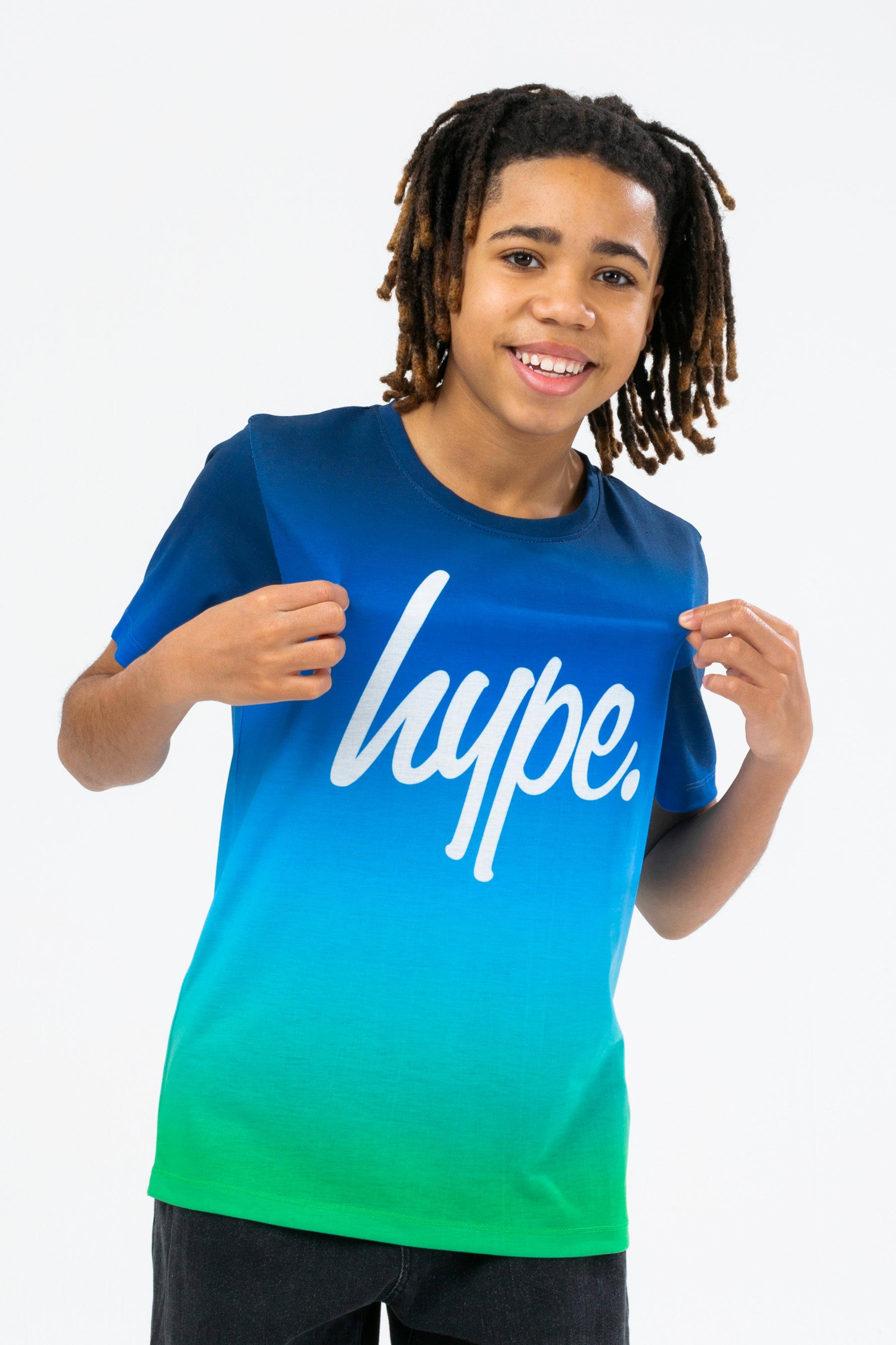 Alternate View 2 of HYPE BOYS GREEN FLAME FADE SCRIPT T-SHIRT THREE PACK
