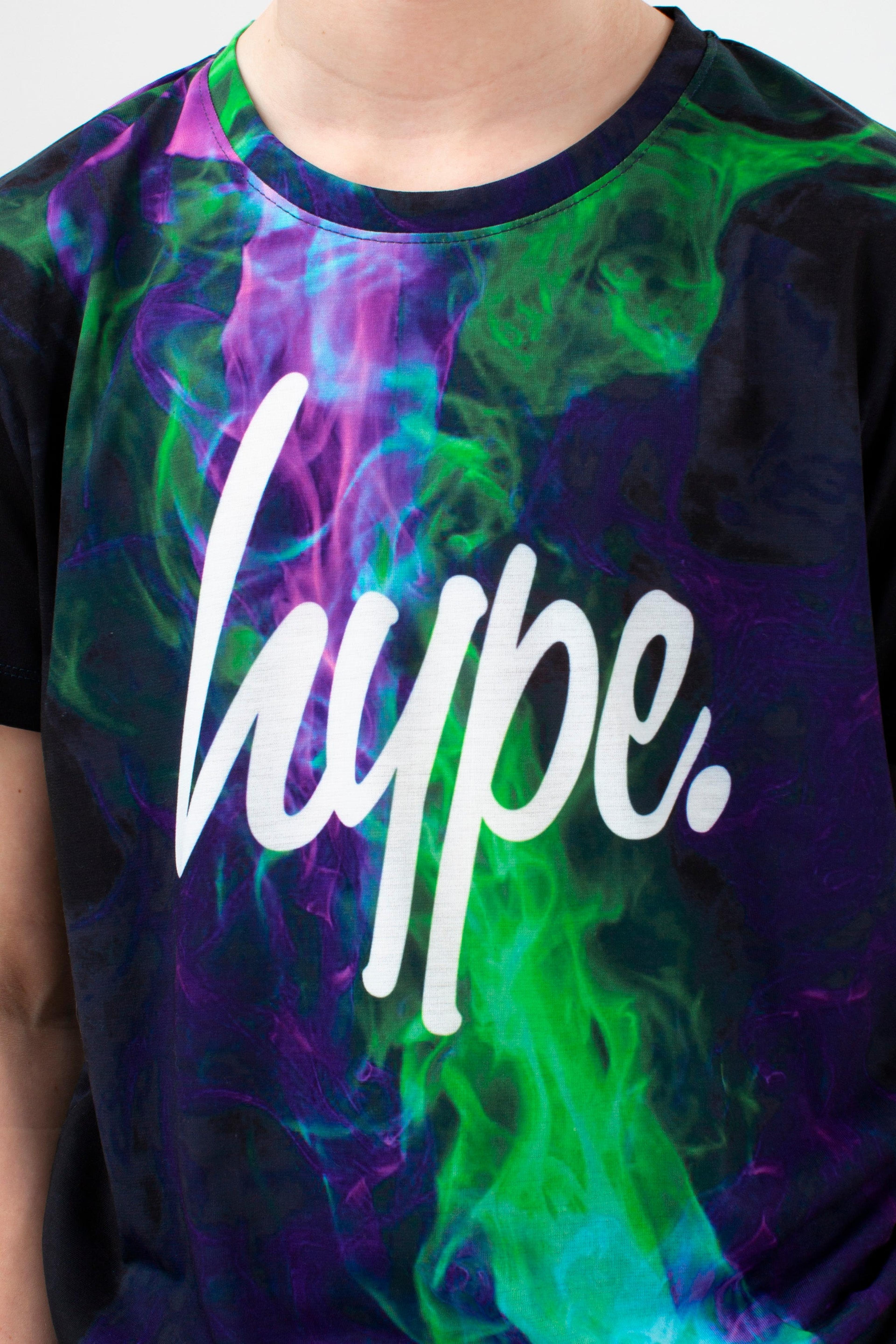 Alternate View 10 of HYPE BOYS GREEN FLAME FADE SCRIPT T-SHIRT THREE PACK