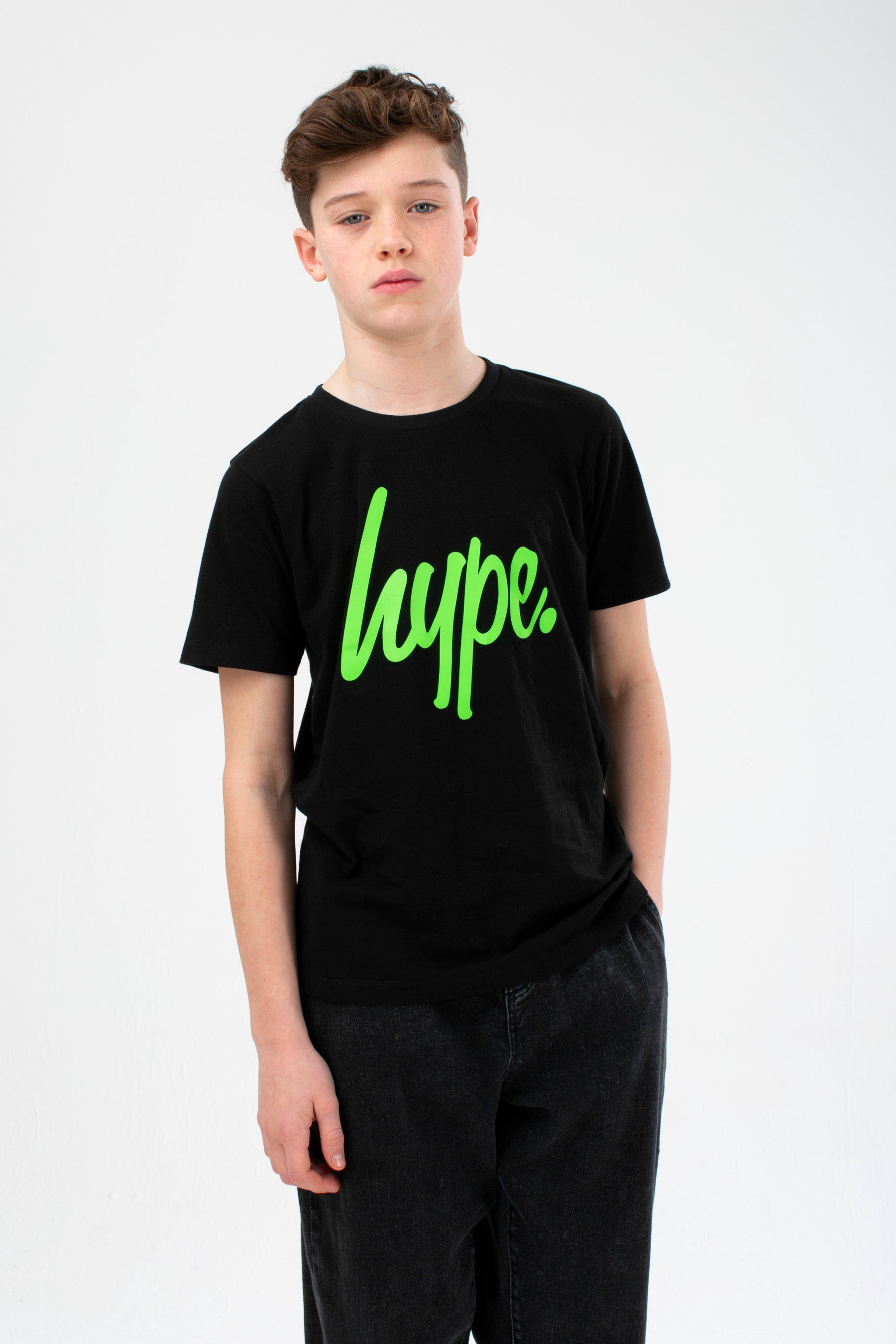 Alternate View 3 of HYPE BOYS GREEN FLAME FADE SCRIPT T-SHIRT THREE PACK