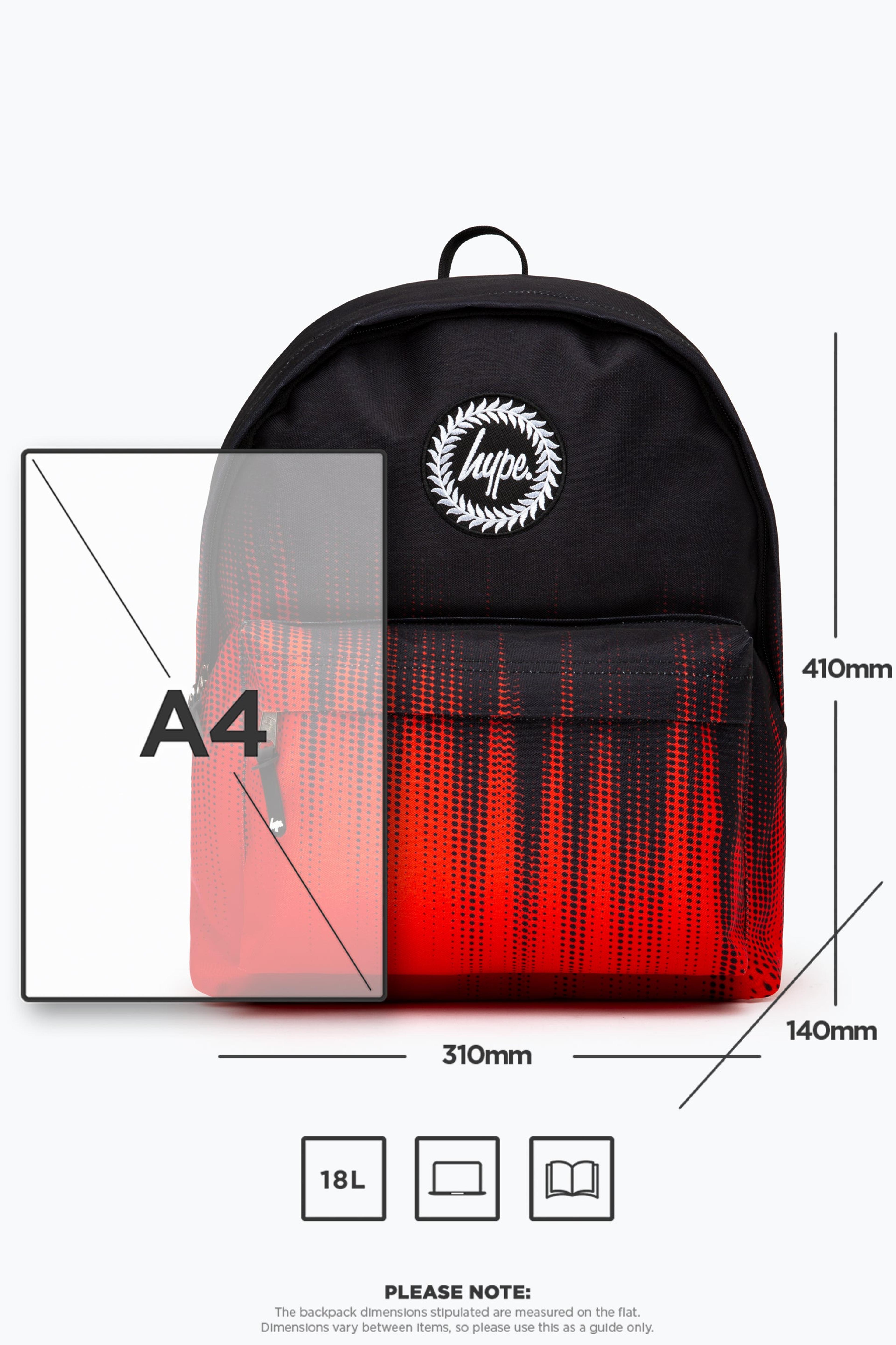 Alternate View 6 of HYPE RED & BLACK HALF TONE FADE BACKPACK