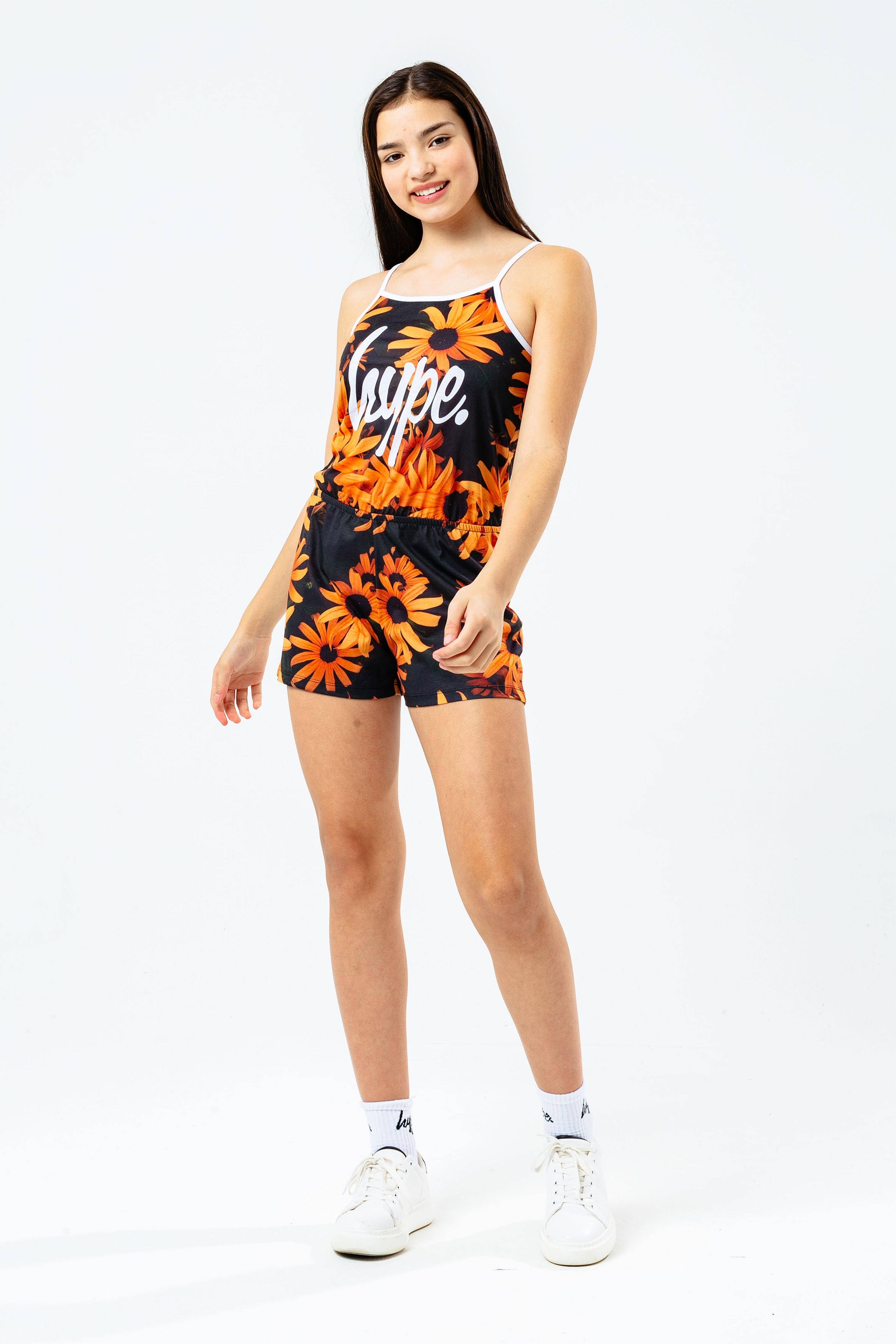 Alternate View 1 of HYPE DAISY ROW GIRLS STRAPPY PLAYSUIT