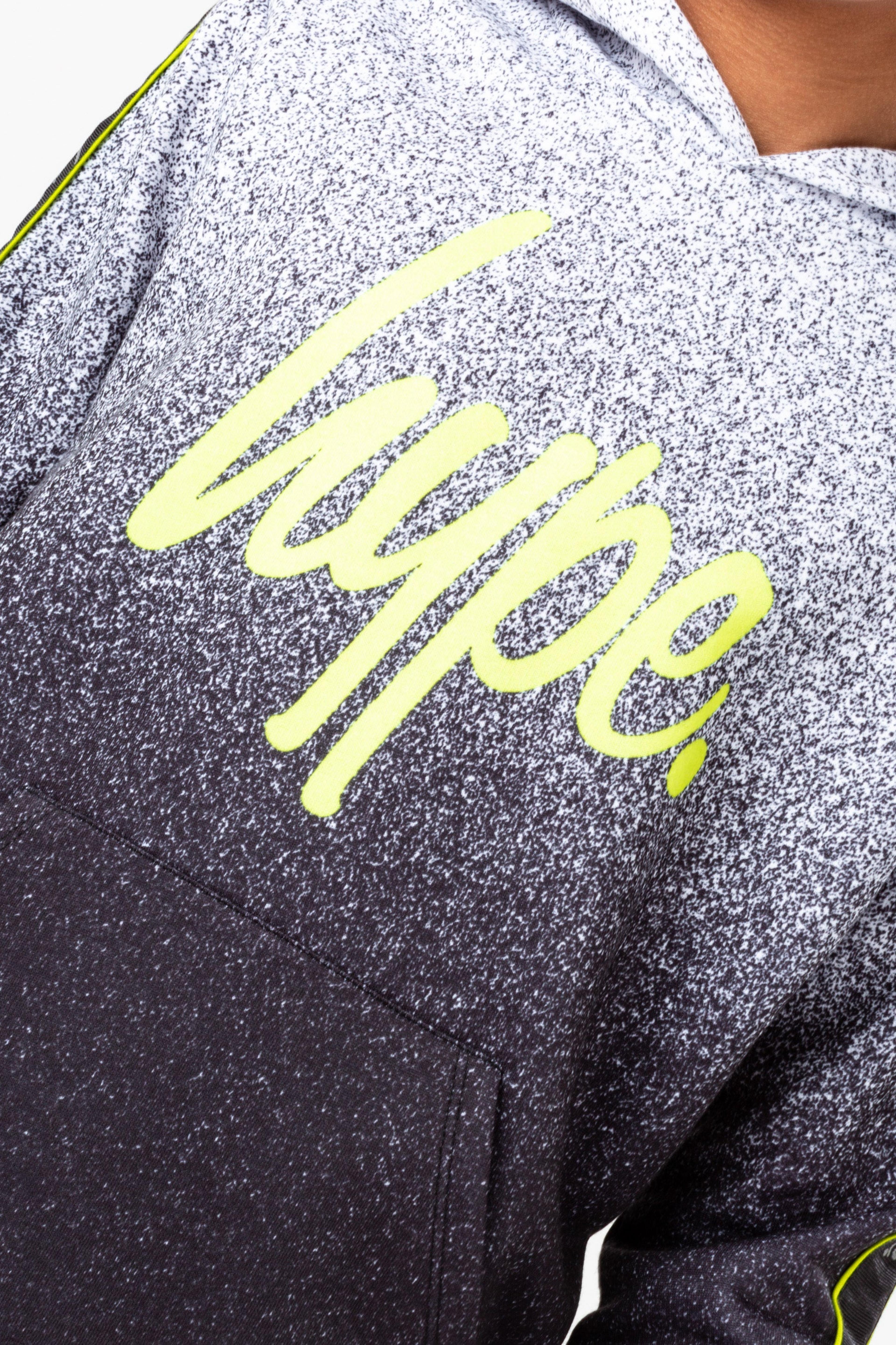 Alternate View 3 of HYPE BOYS MONO SPECKLE FADE TAPE LIME SCRIPT HOODIE