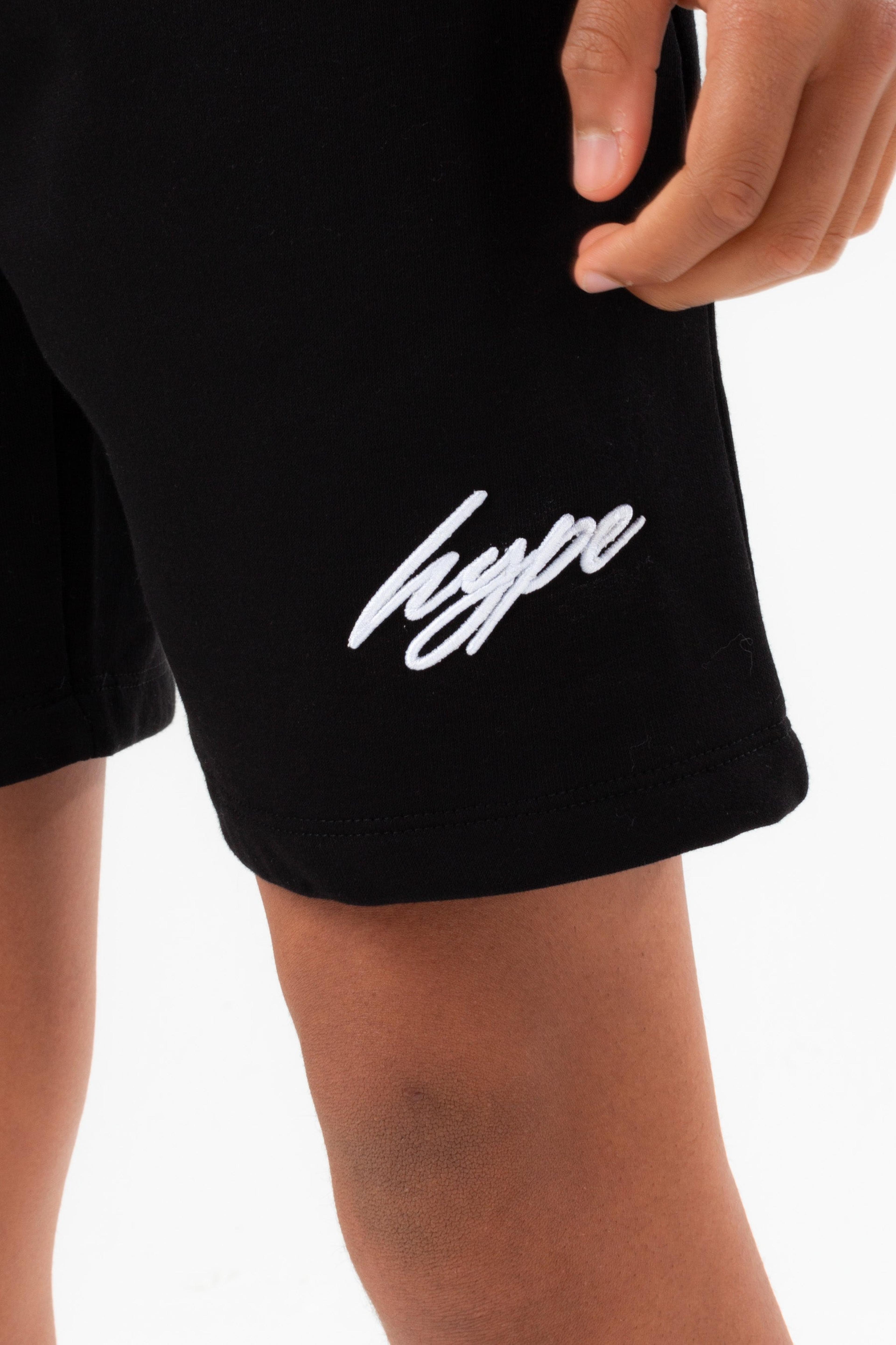 Alternate View 2 of HYPE BOYS BLACK SCRIBBLE EMBROIDERED SHORTS