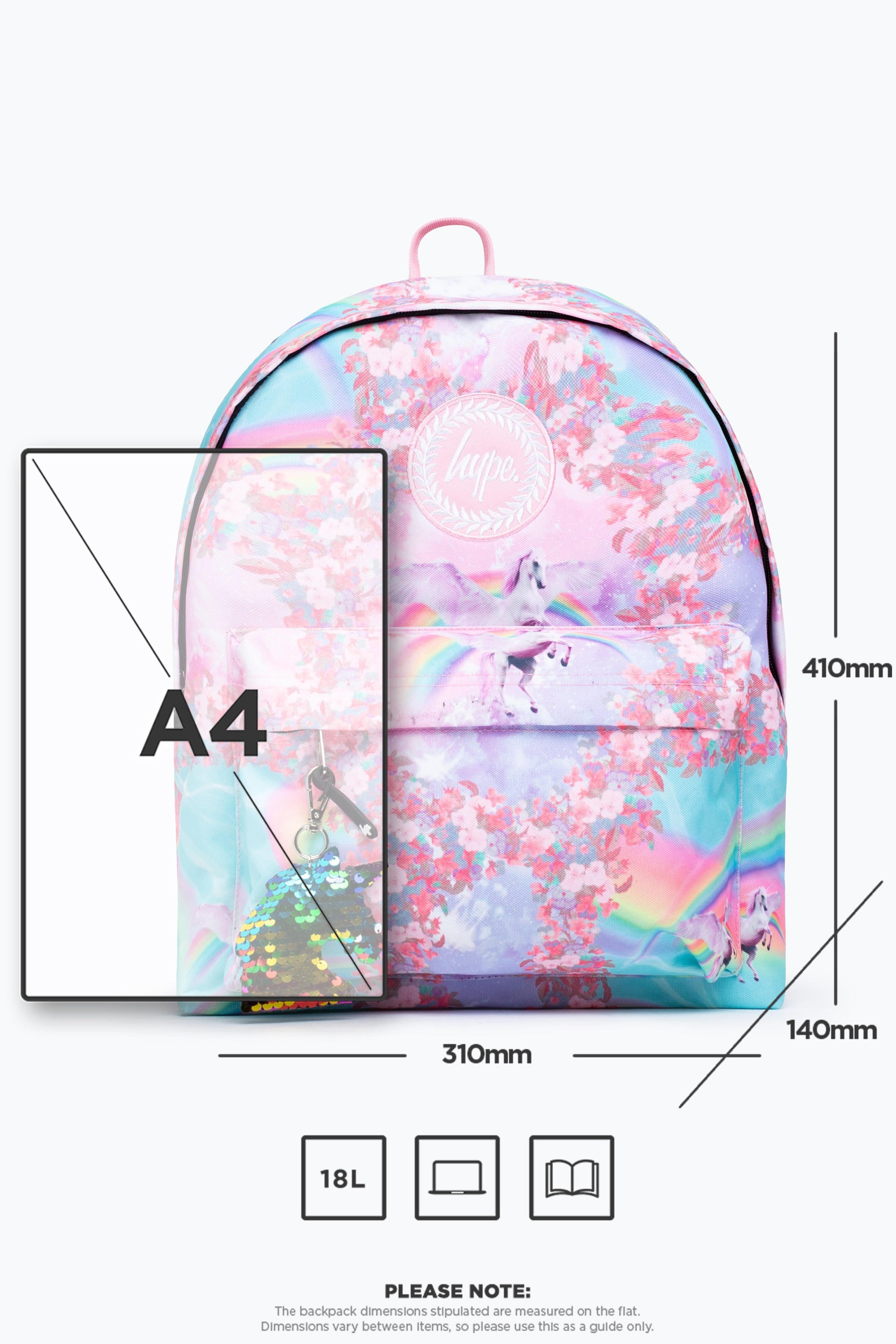 Alternate View 7 of HYPE UNISEX HOLOGRAPHIC RAINBOW CREST BACKPACK