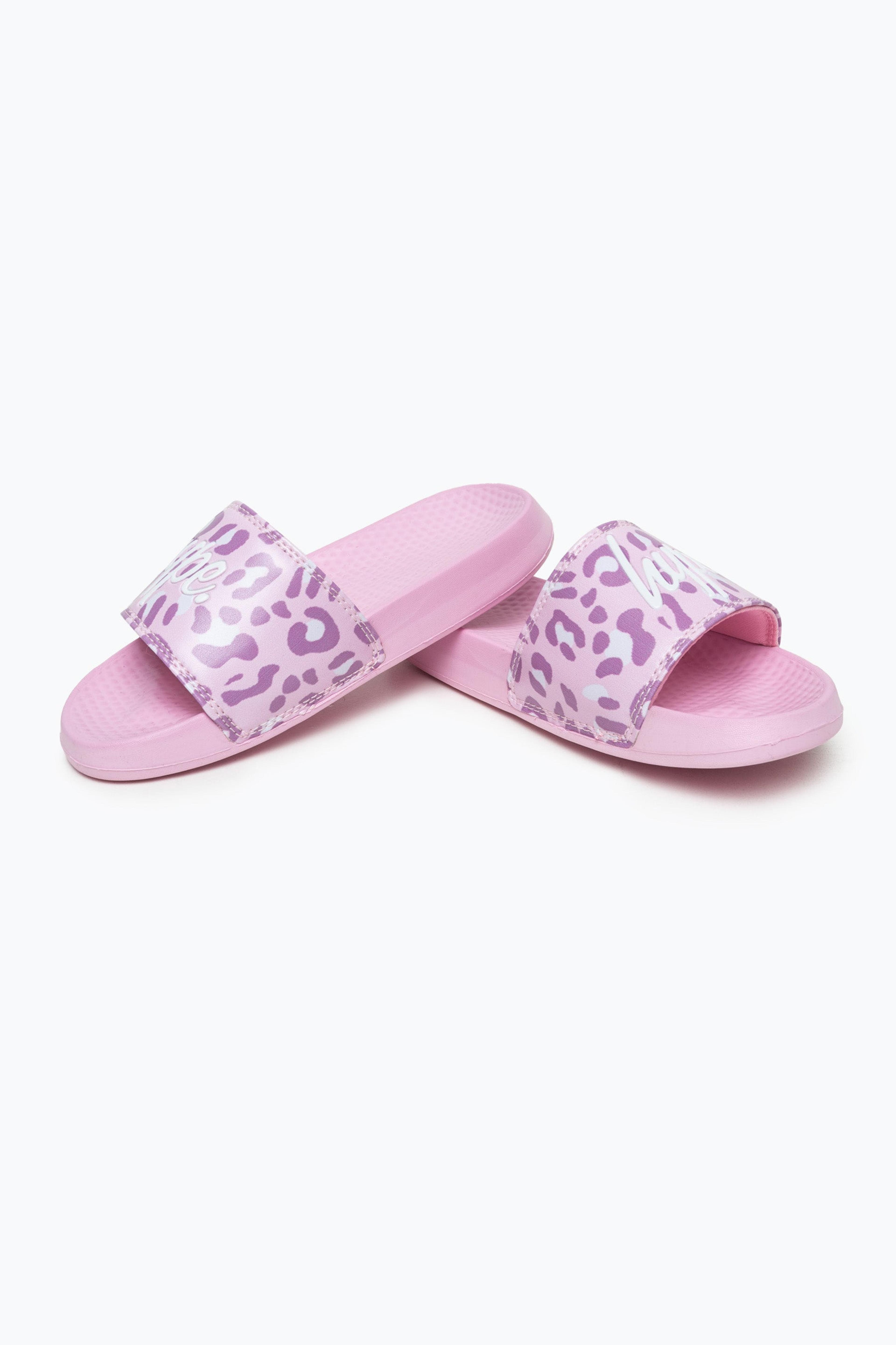 Alternate View 2 of HYPE KIDS UNISEX PINK TONE ON TONE LEOPARD CREST SLIDERS