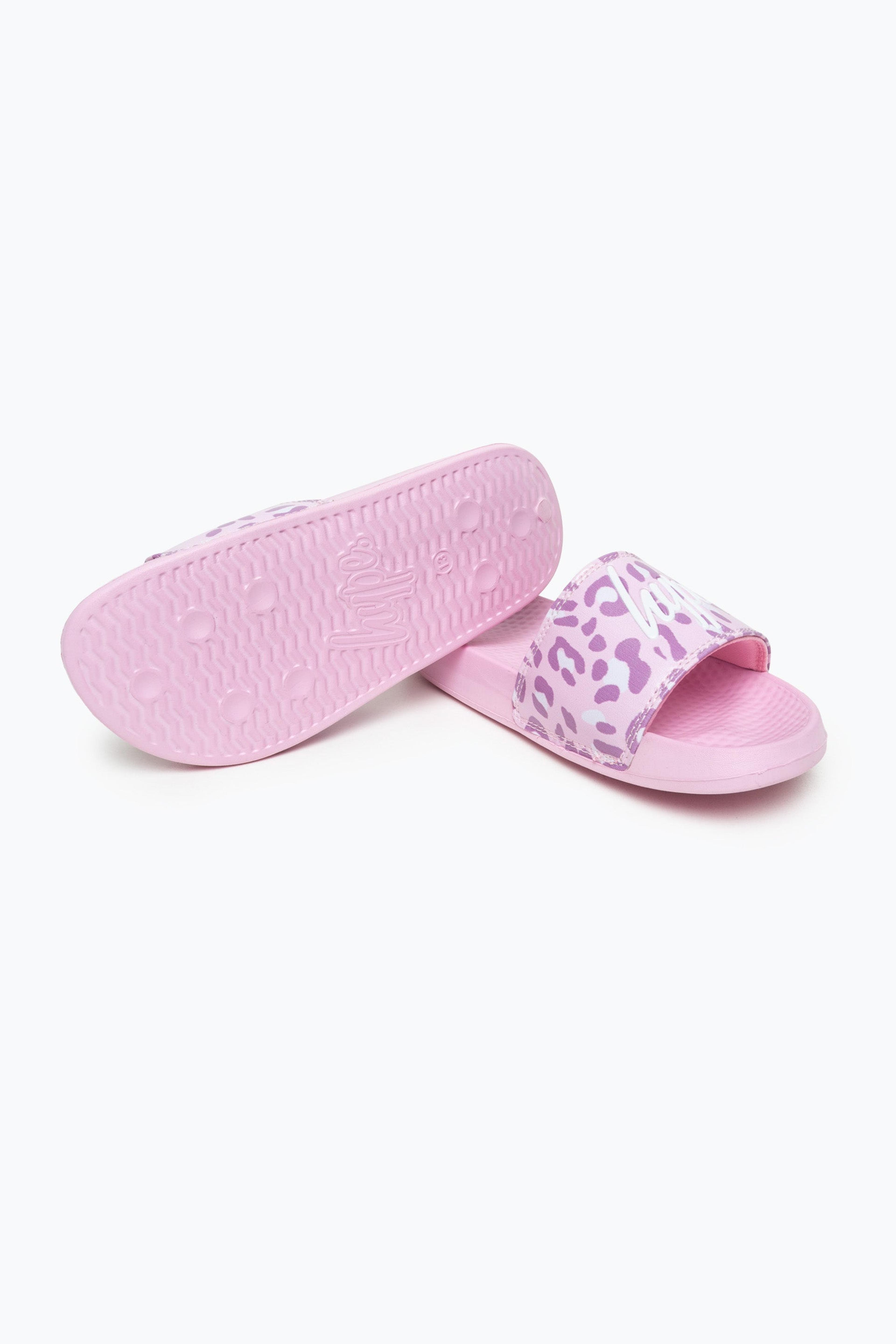 Alternate View 3 of HYPE KIDS UNISEX PINK TONE ON TONE LEOPARD CREST SLIDERS