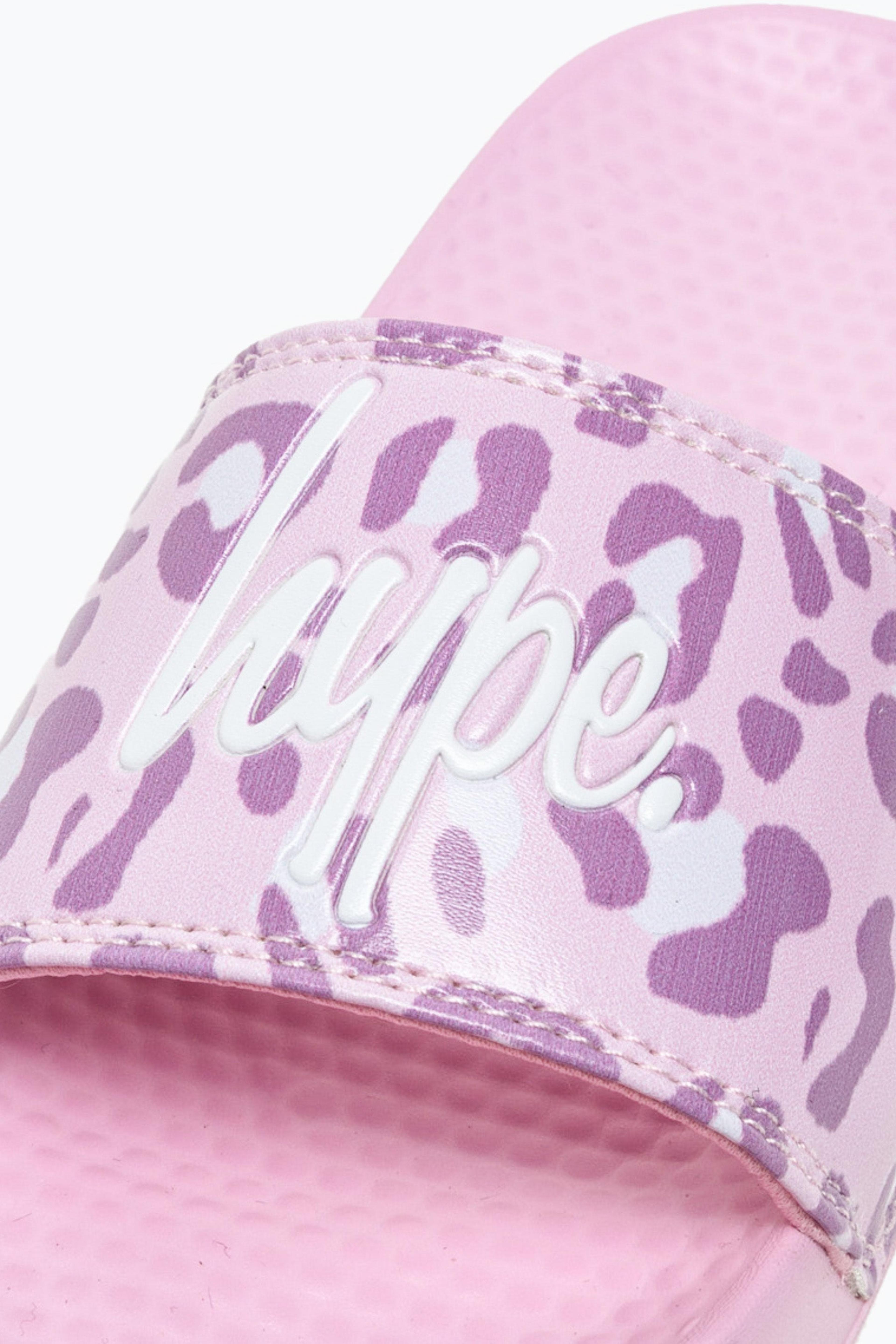 Alternate View 4 of HYPE KIDS UNISEX PINK TONE ON TONE LEOPARD CREST SLIDERS