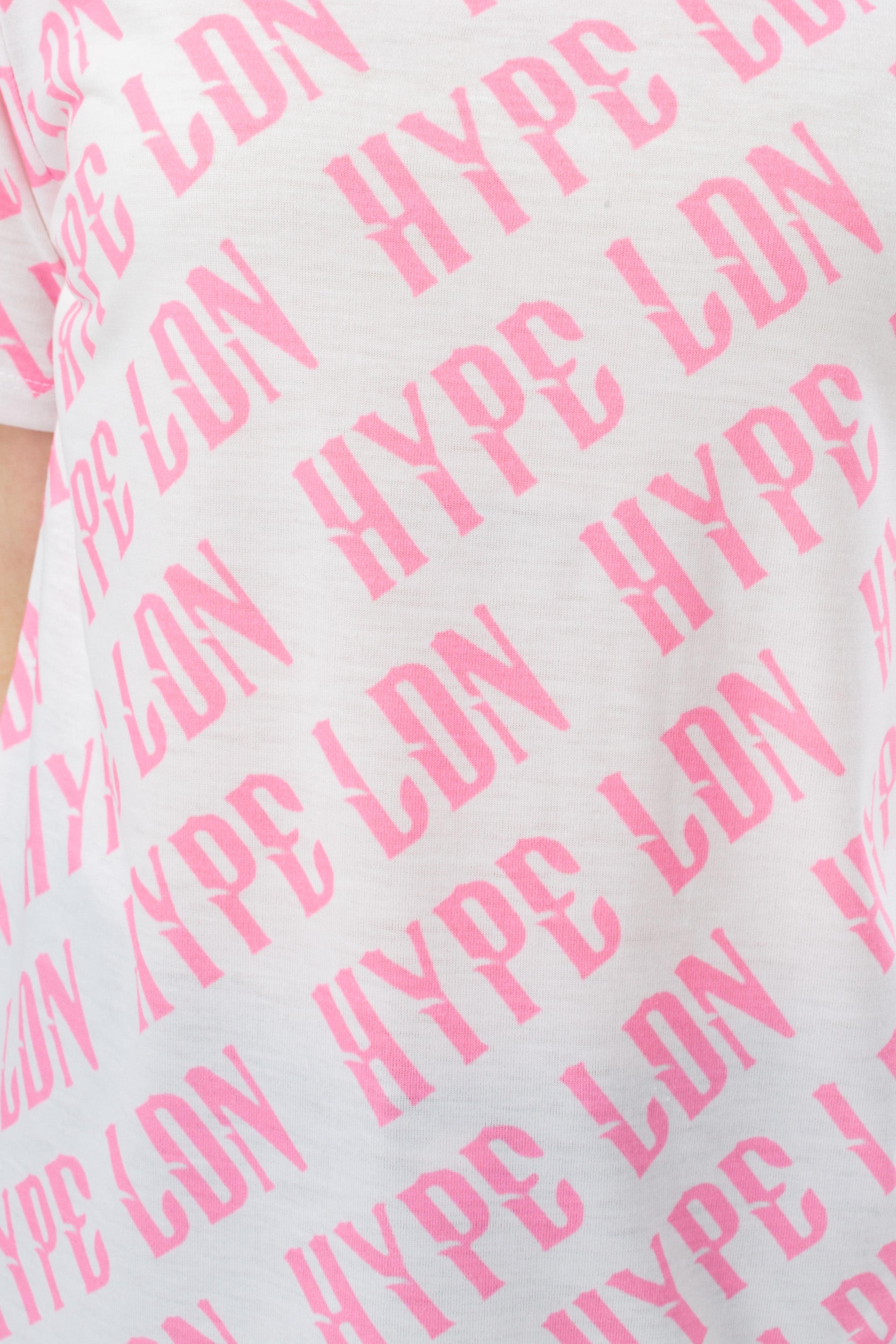 Alternate View 4 of HYPE GIRLS PINK GOTHIC REPEAT T-SHIRT