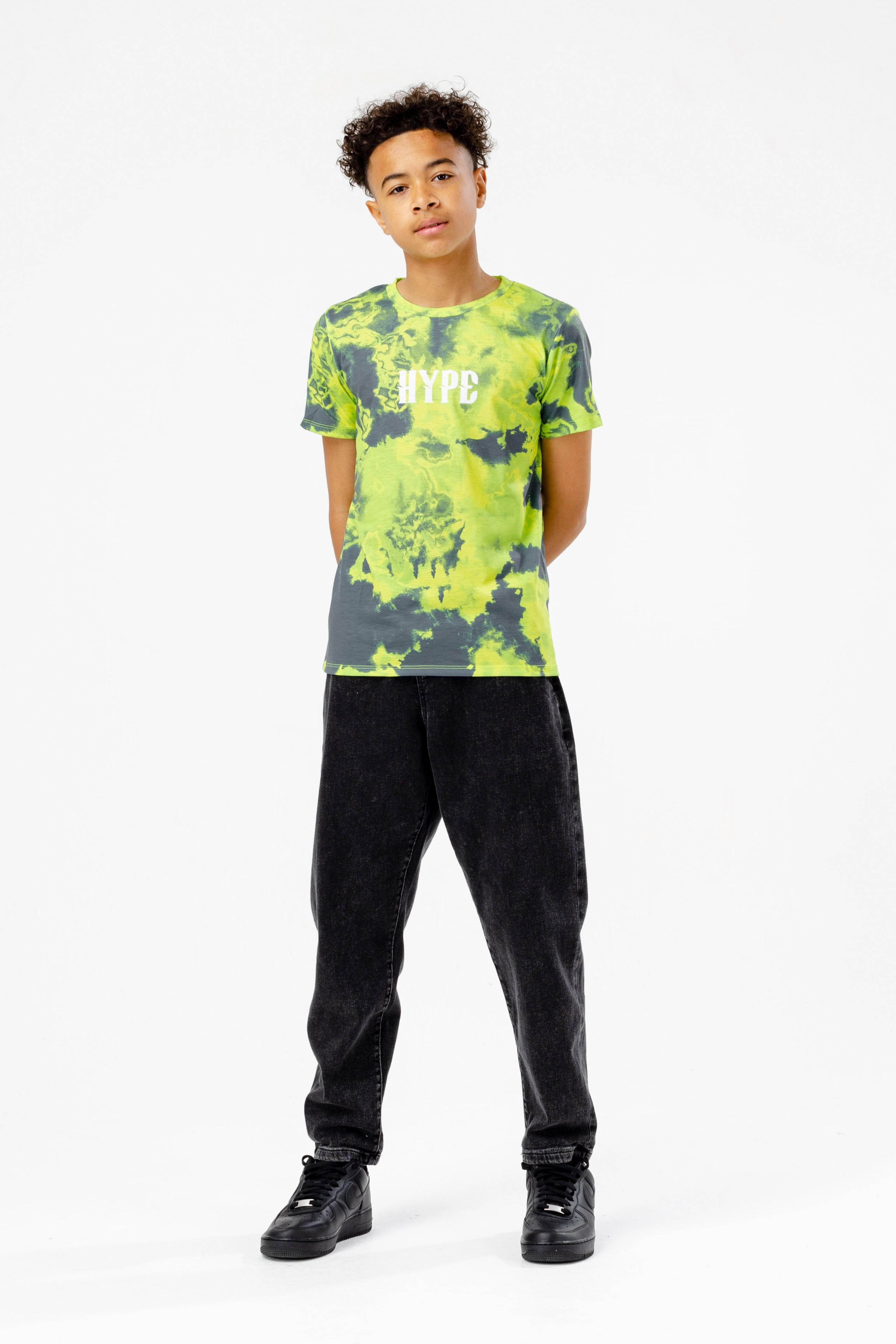 Alternate View 1 of HYPE BOYS LIME INK TIE DYE T-SHIRT
