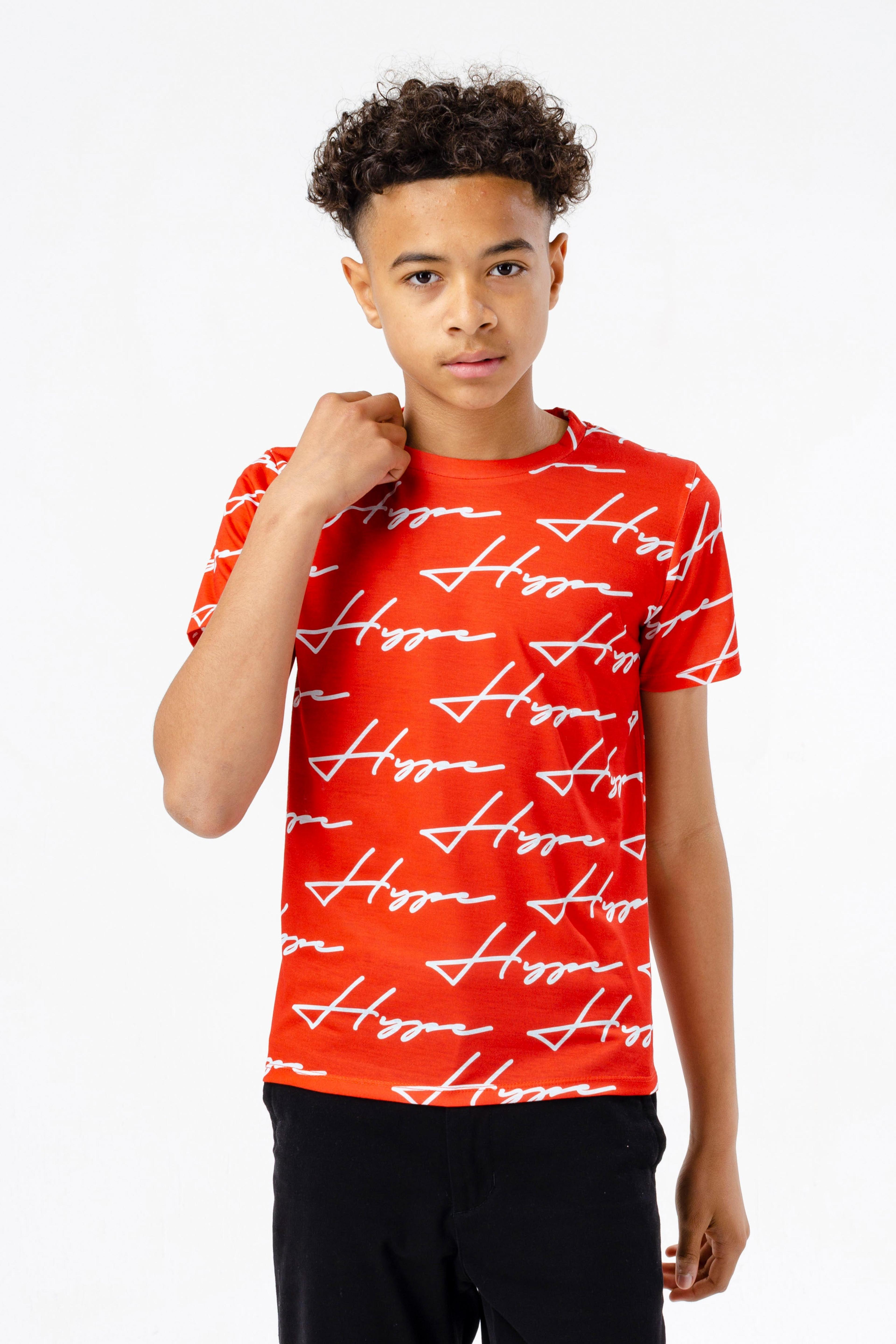 HYPE BOYS RED HAND SCRIBBLE T-SHIRT