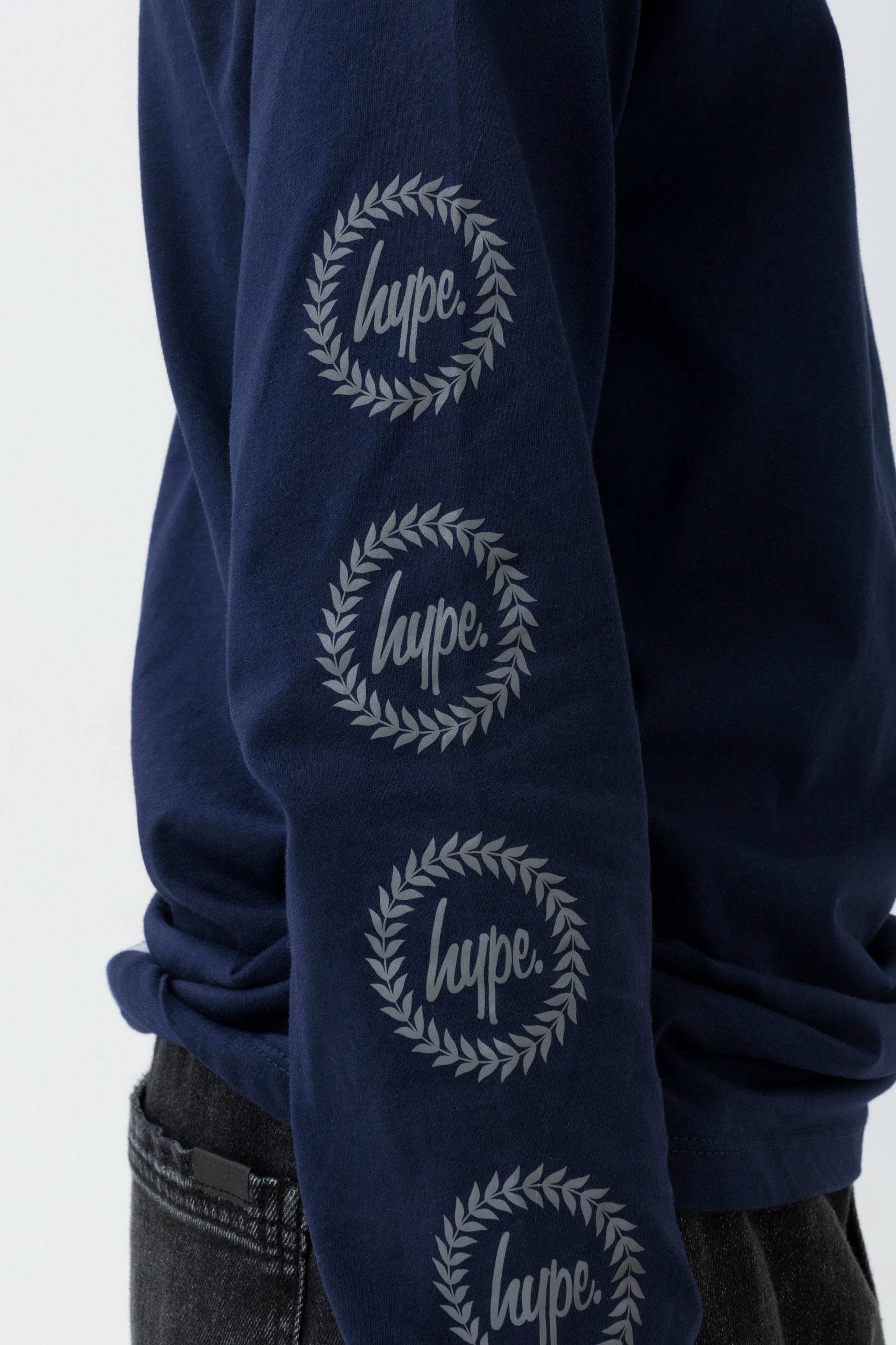Alternate View 3 of HYPE BOYS NAVY MONUMENT CREST L/S T-SHIRT