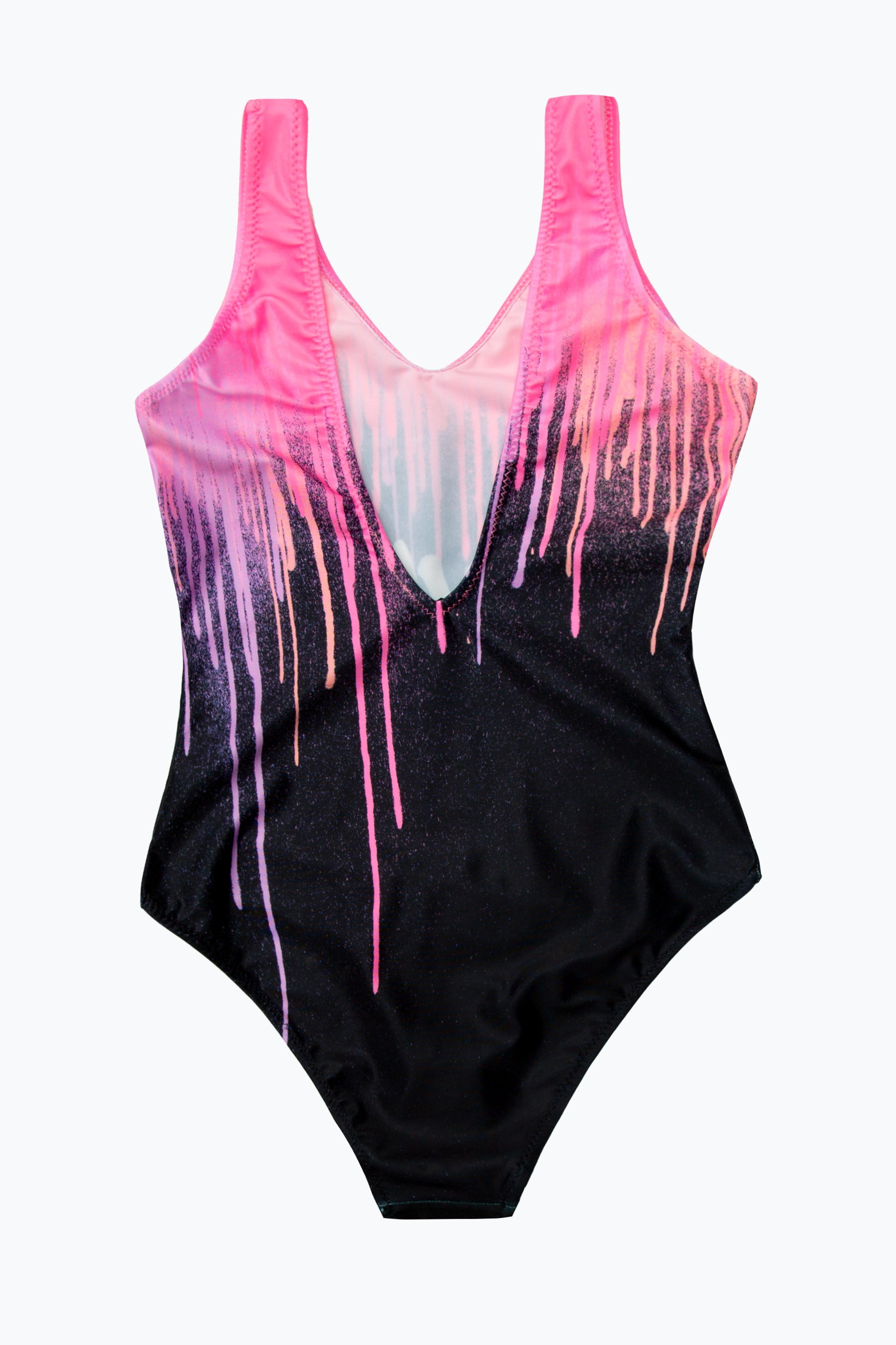 Alternate View 1 of HYPE GIRLS PINK DRIPS SCRIPT SWIMSUIT