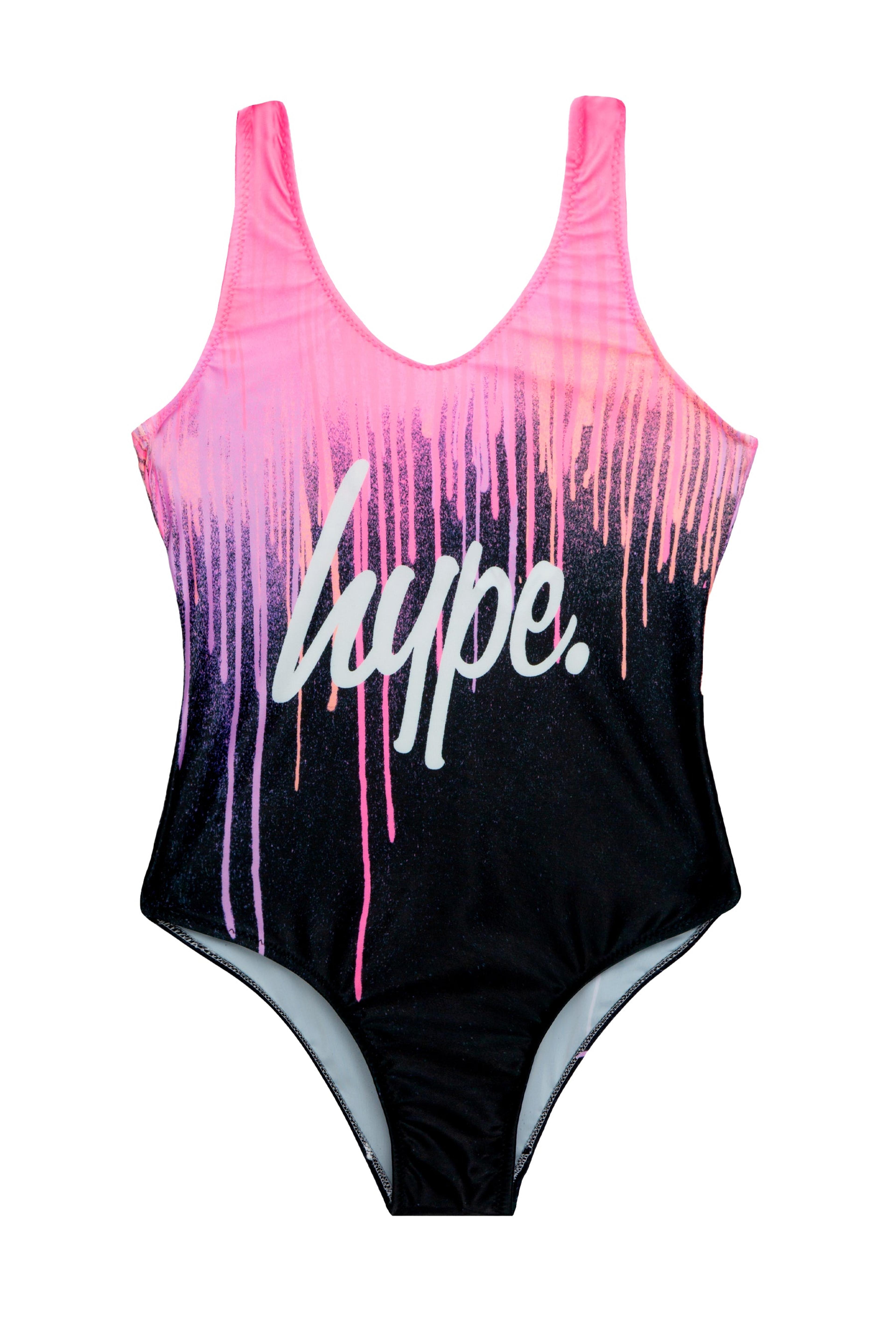 Alternate View 3 of HYPE GIRLS PINK DRIPS SCRIPT SWIMSUIT