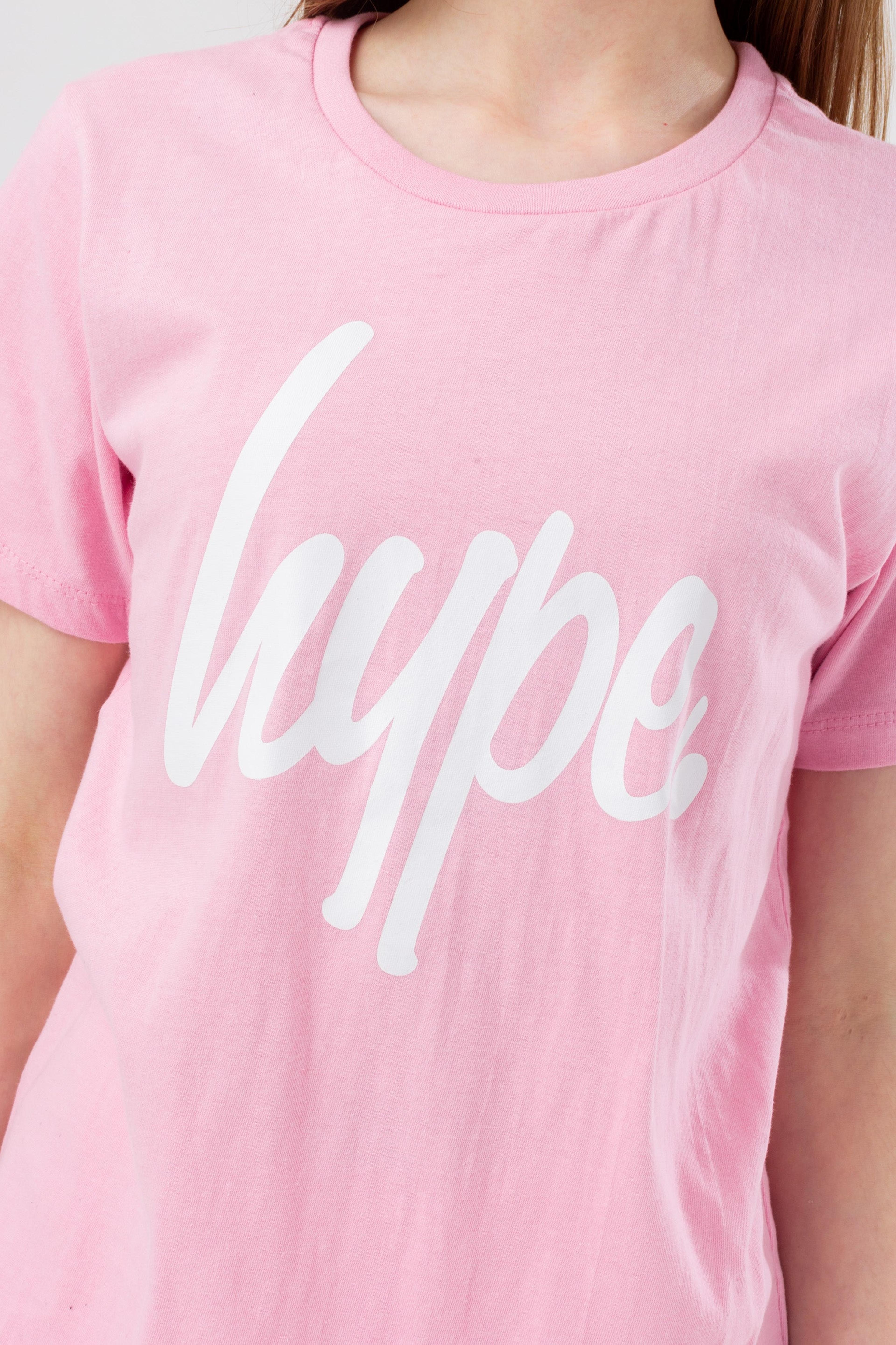 Alternate View 4 of HYPE GIRLS PINK SCRIPT TEE AND SHORTS SET