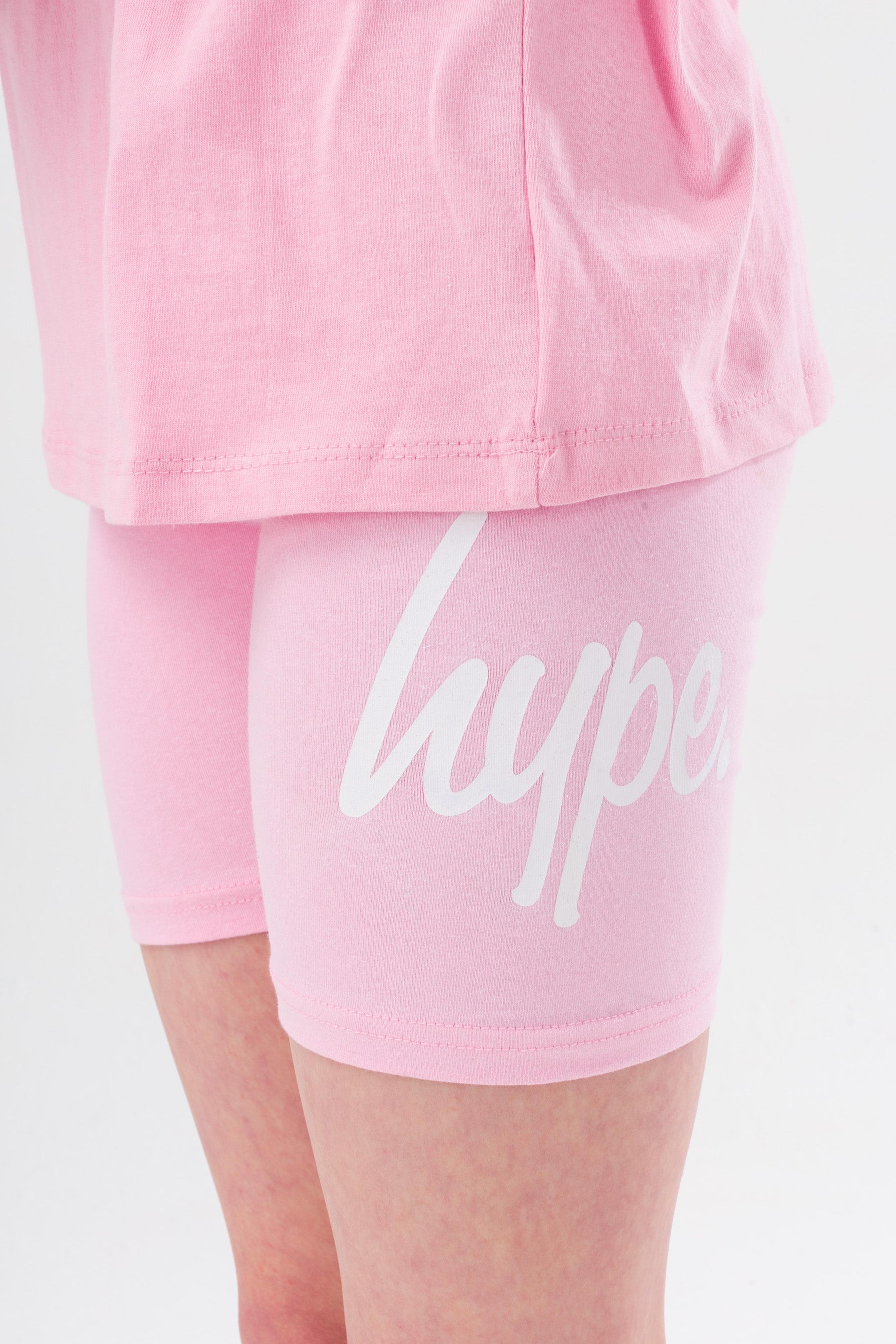 Alternate View 3 of HYPE GIRLS PINK SCRIPT TEE AND SHORTS SET