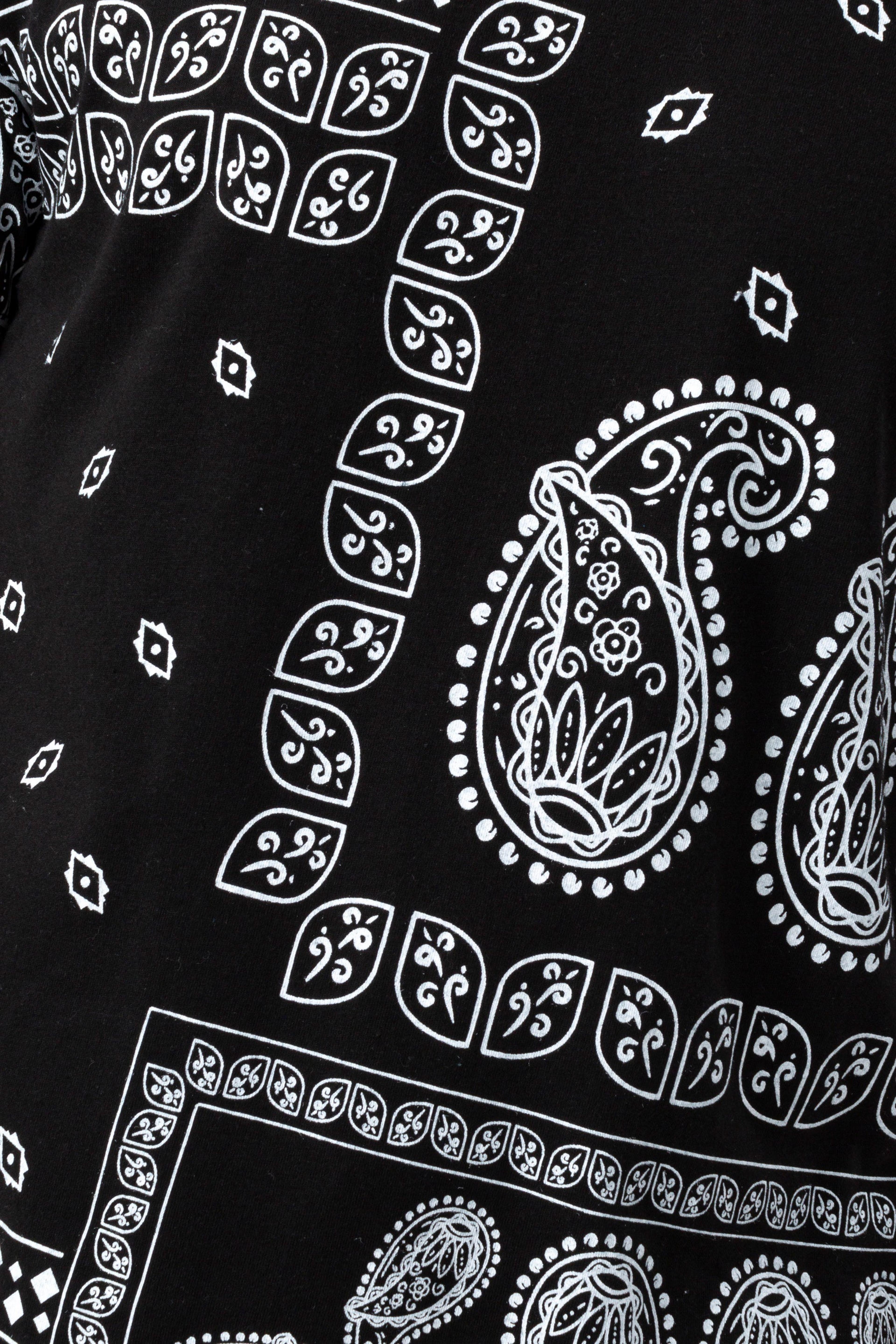 Alternate View 6 of HYPE MENS BLACK PAISLEY PALM SCRIBBLE T-SHIRT