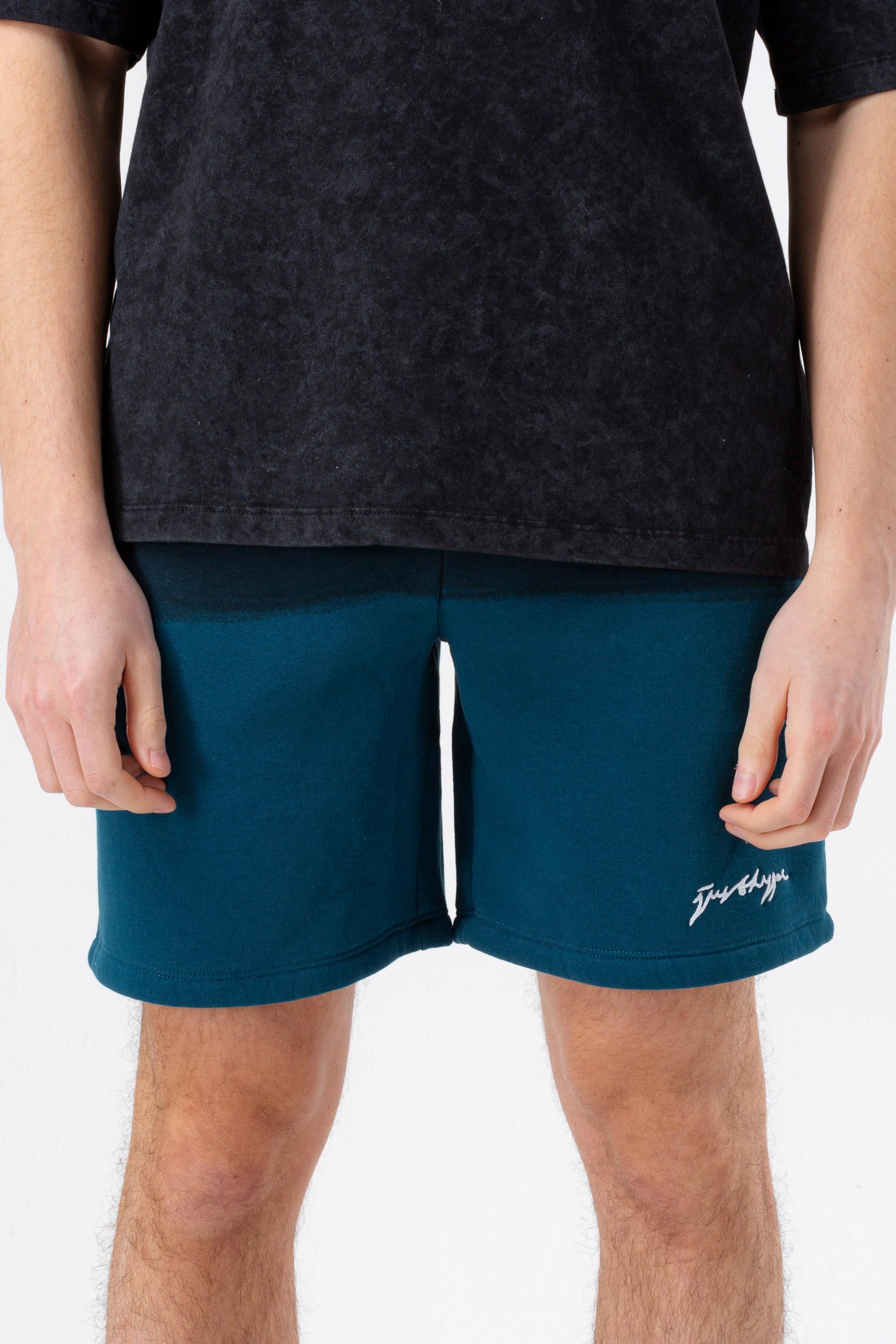 Alternate View 1 of HYPE MENS TEAL FADE SCRIBBLE SHORTS