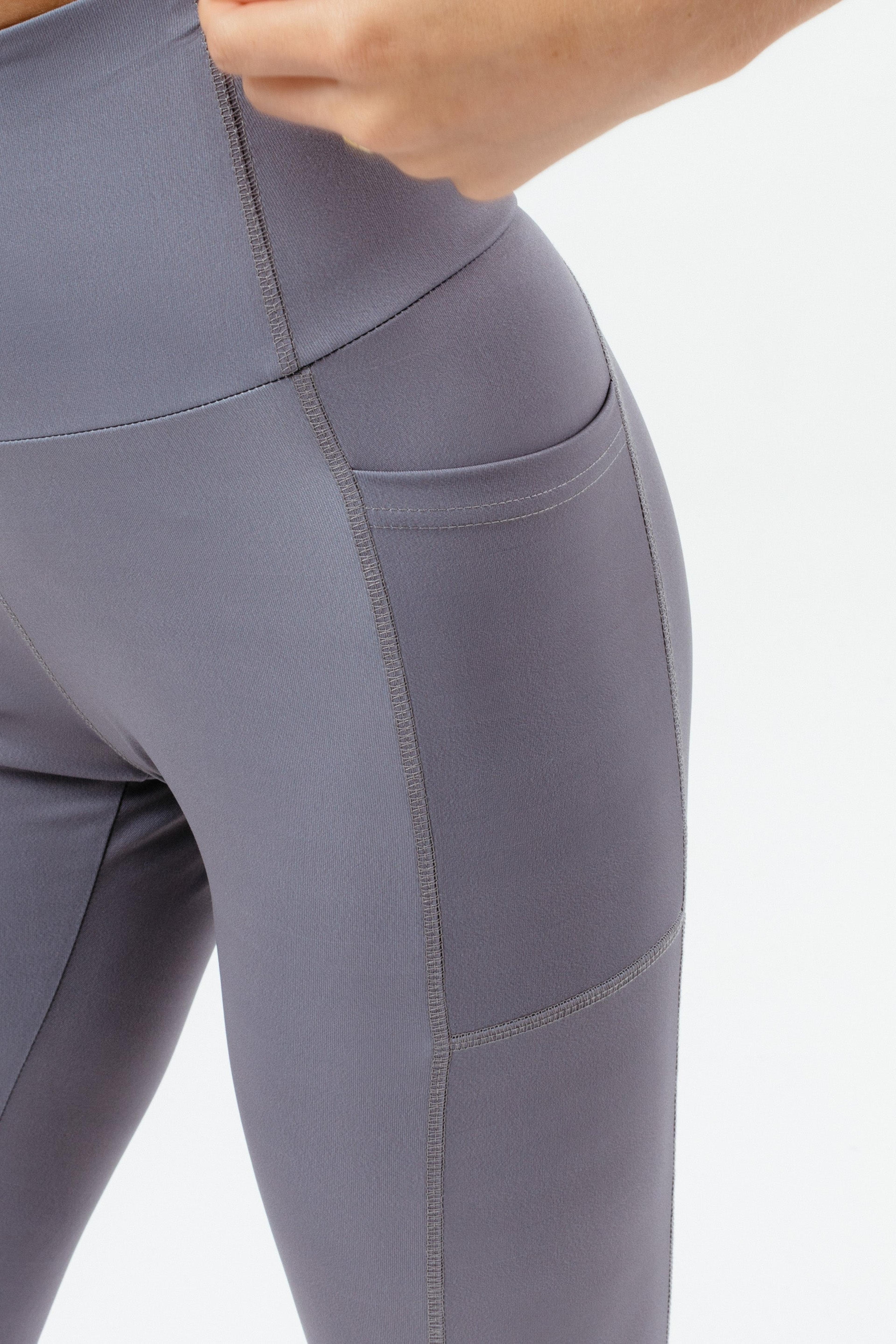 Alternate View 2 of HYPE WOMENS CHARCOAL ACTIVE SCRIBBLE LEGGINGS