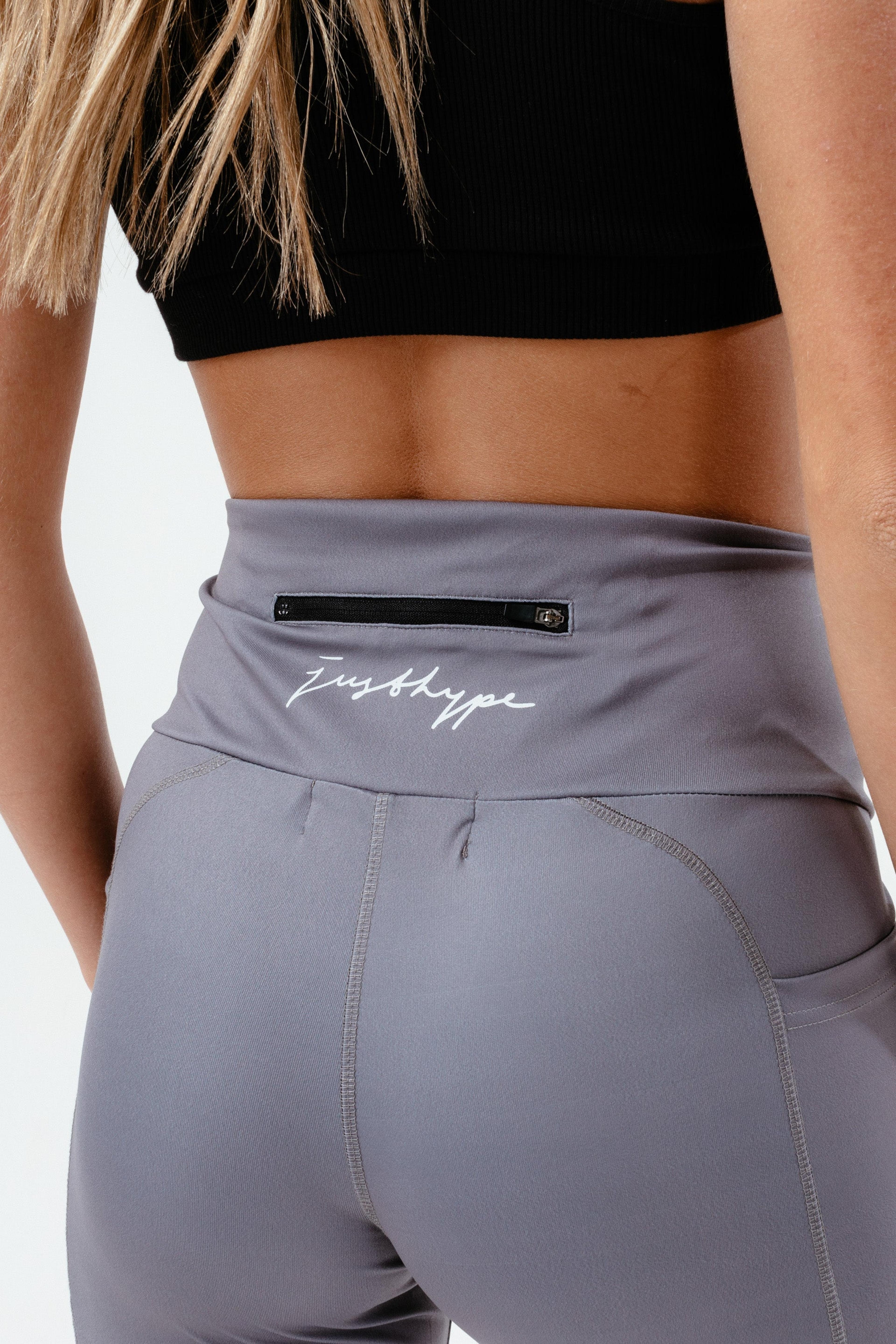 Alternate View 3 of HYPE WOMENS CHARCOAL ACTIVE SCRIBBLE LEGGINGS