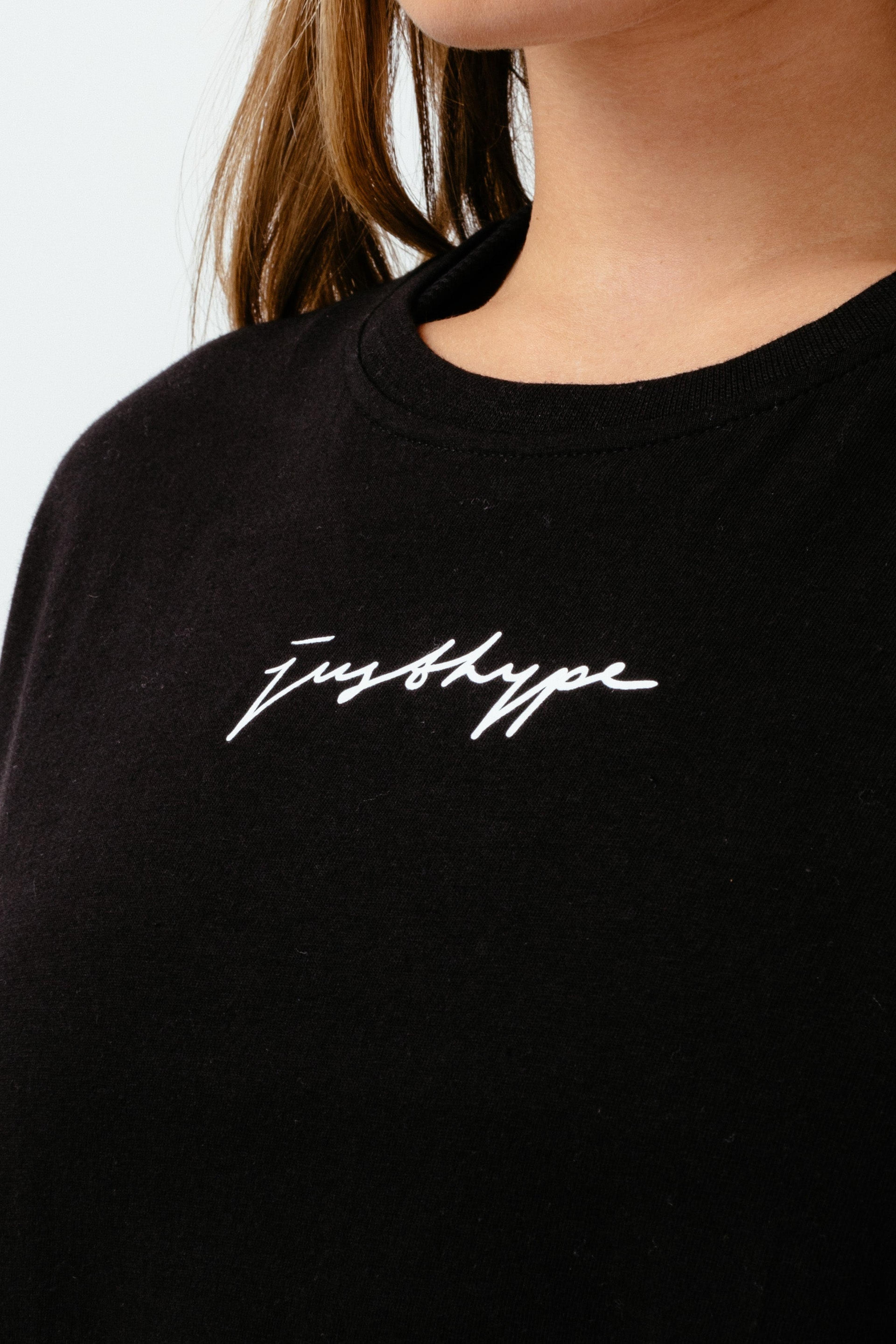 Alternate View 3 of HYPE WOMENS BLACK SCRIBBLE BOXY TEE & CYCLING SHORTS SET