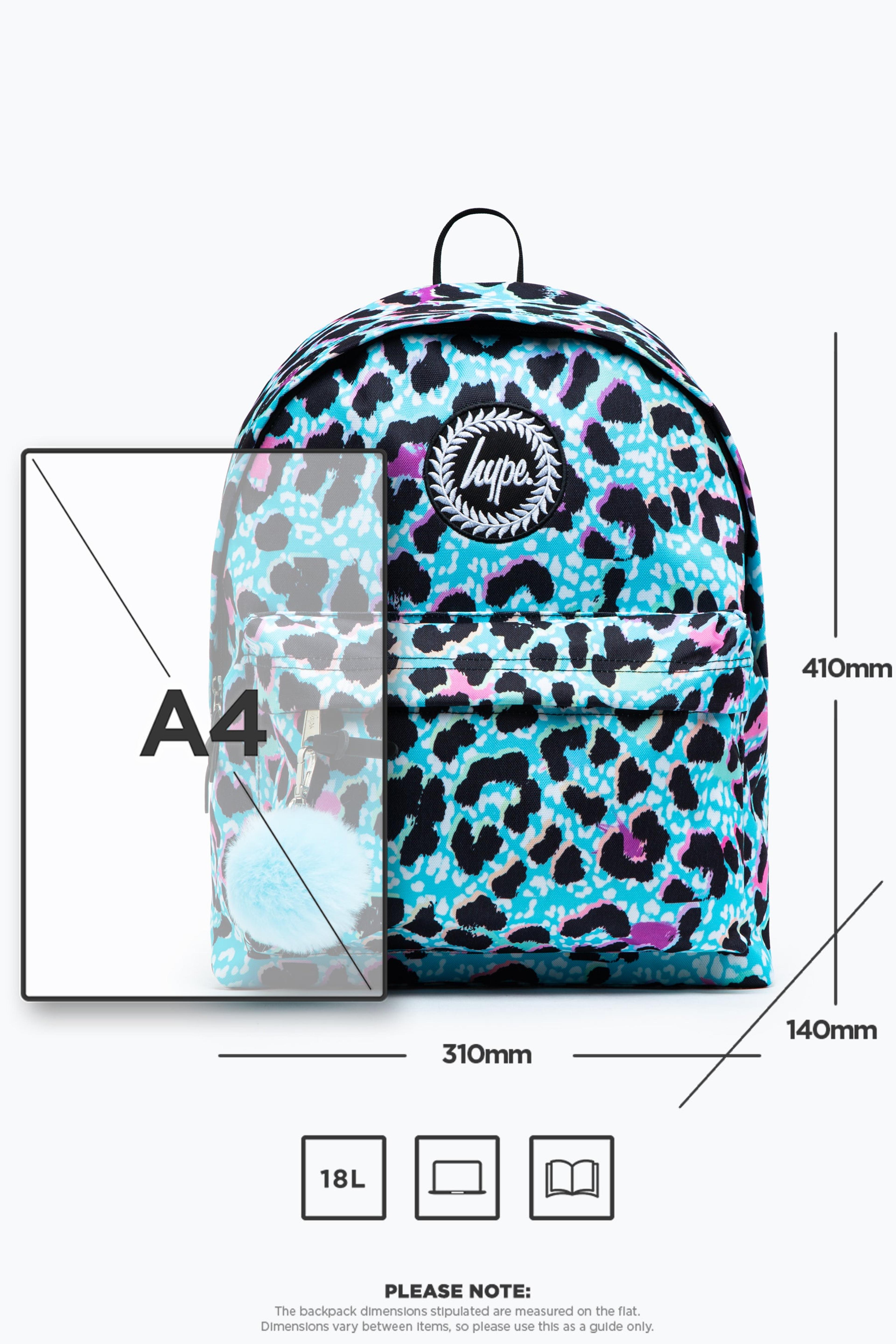 Alternate View 8 of HYPE UNISEX BLUE ICE LEOPARD CREST BACKPACK