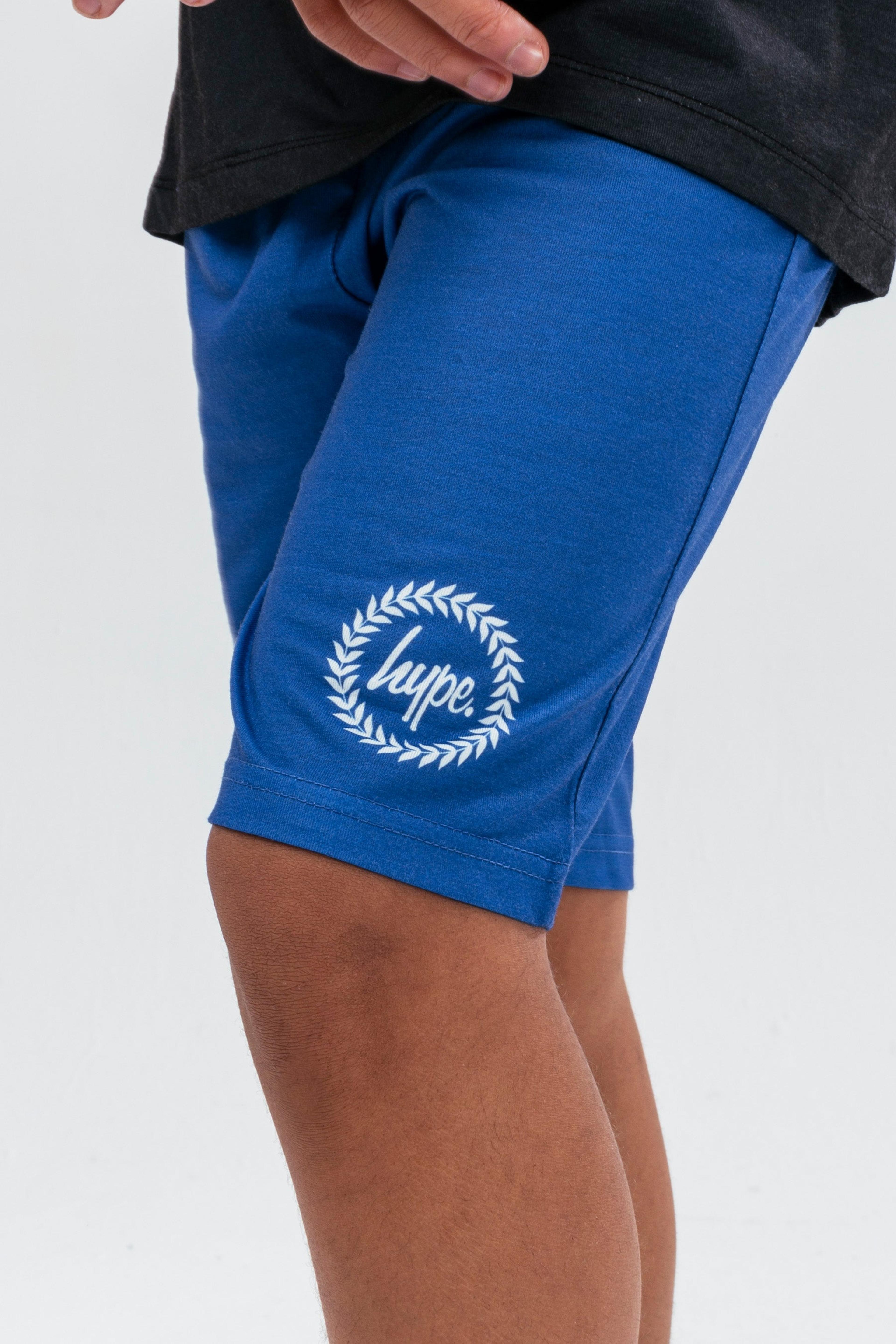 Alternate View 4 of HYPE BOYS BLUE EARTH DRIPS CREST SHORTS PJ'S