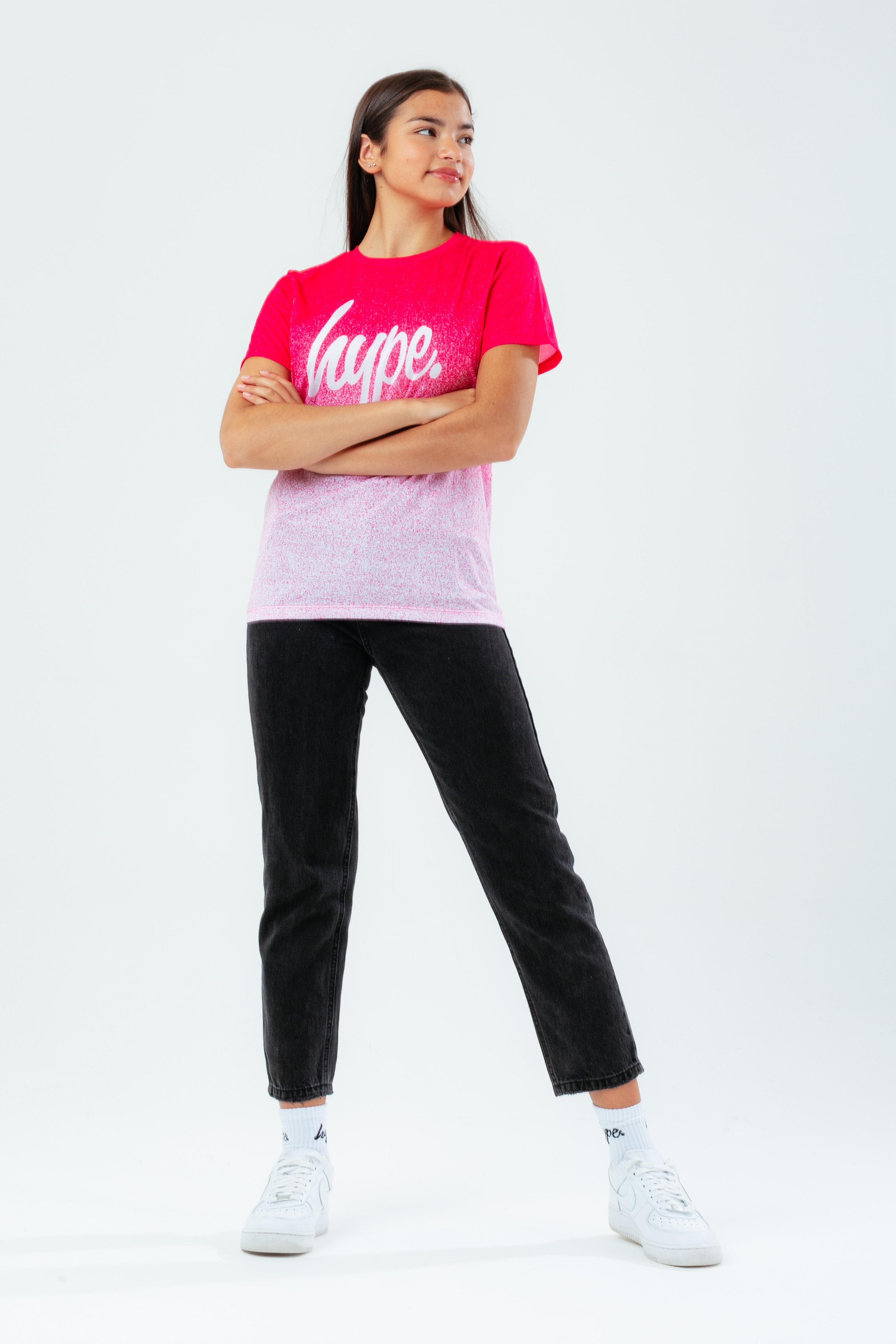 Alternate View 1 of HYPE PINK SPECKLE FADE GIRLS T-SHIRT