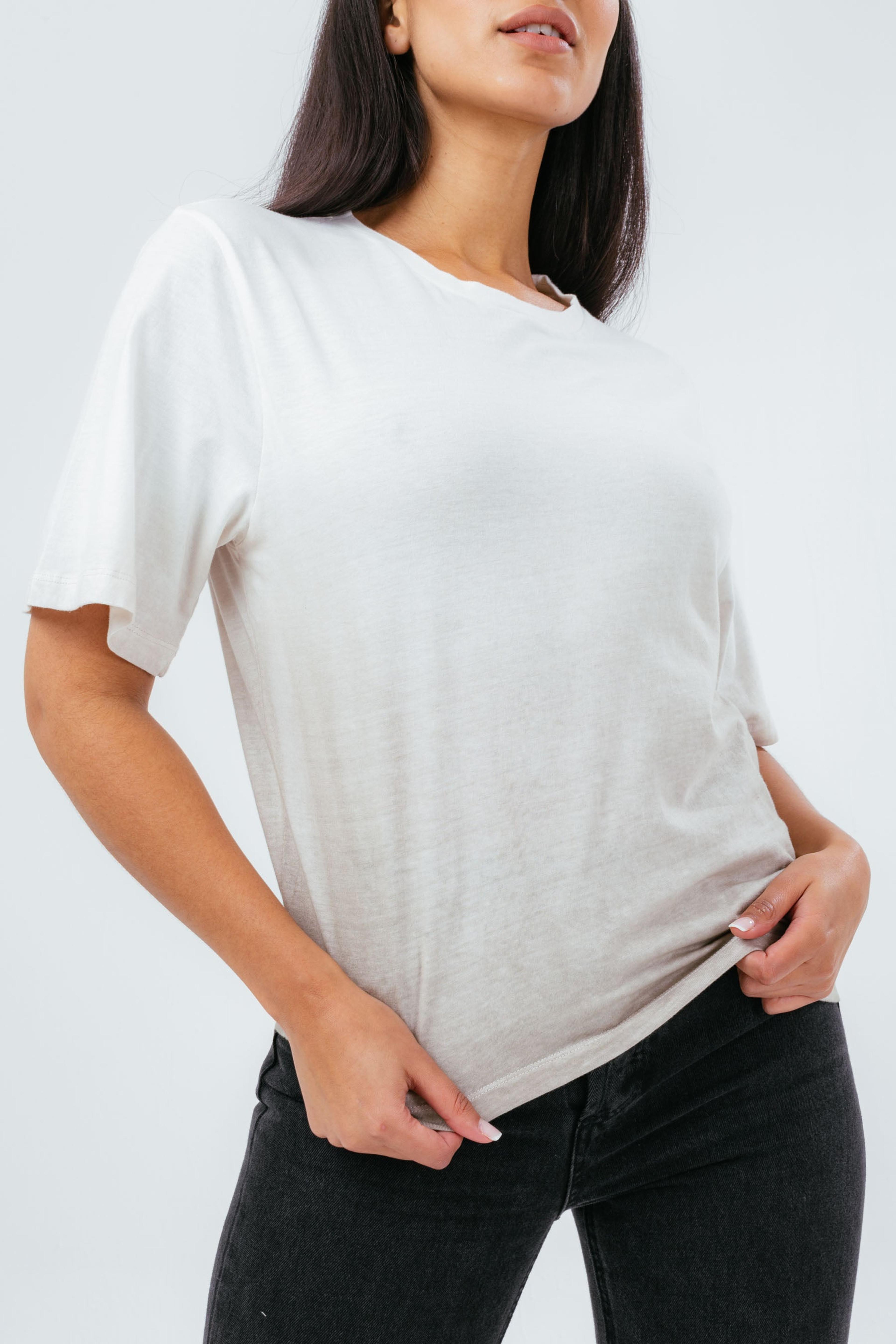 Alternate View 3 of HYPE WHITE OLIVE FADE WOMEN'S T-SHIRT