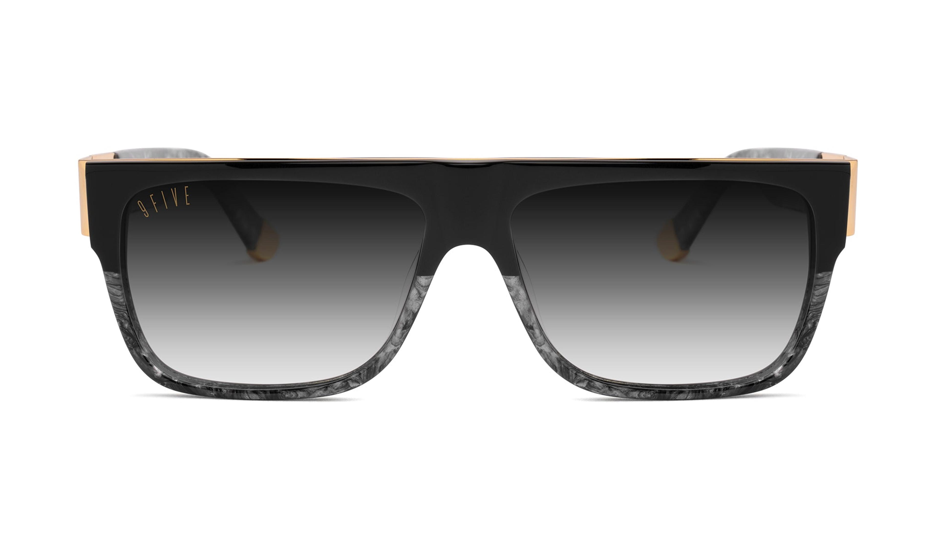 Alternate View 1 of 9FIVE 22 Black Marble & 24K Gold - Gradient Sunglasses