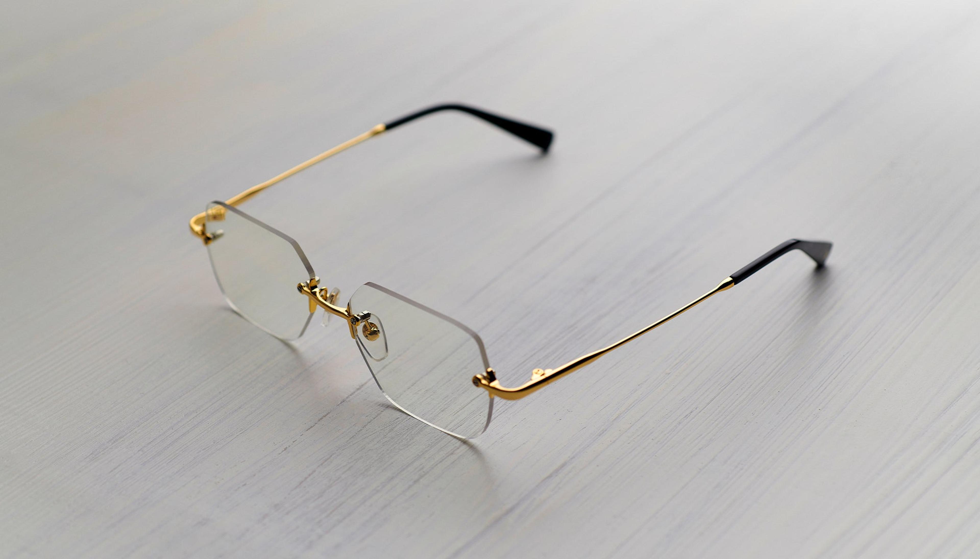 NTWRK - 9FIVE Clarity Lite 24K Gold Clear Lens Glasses