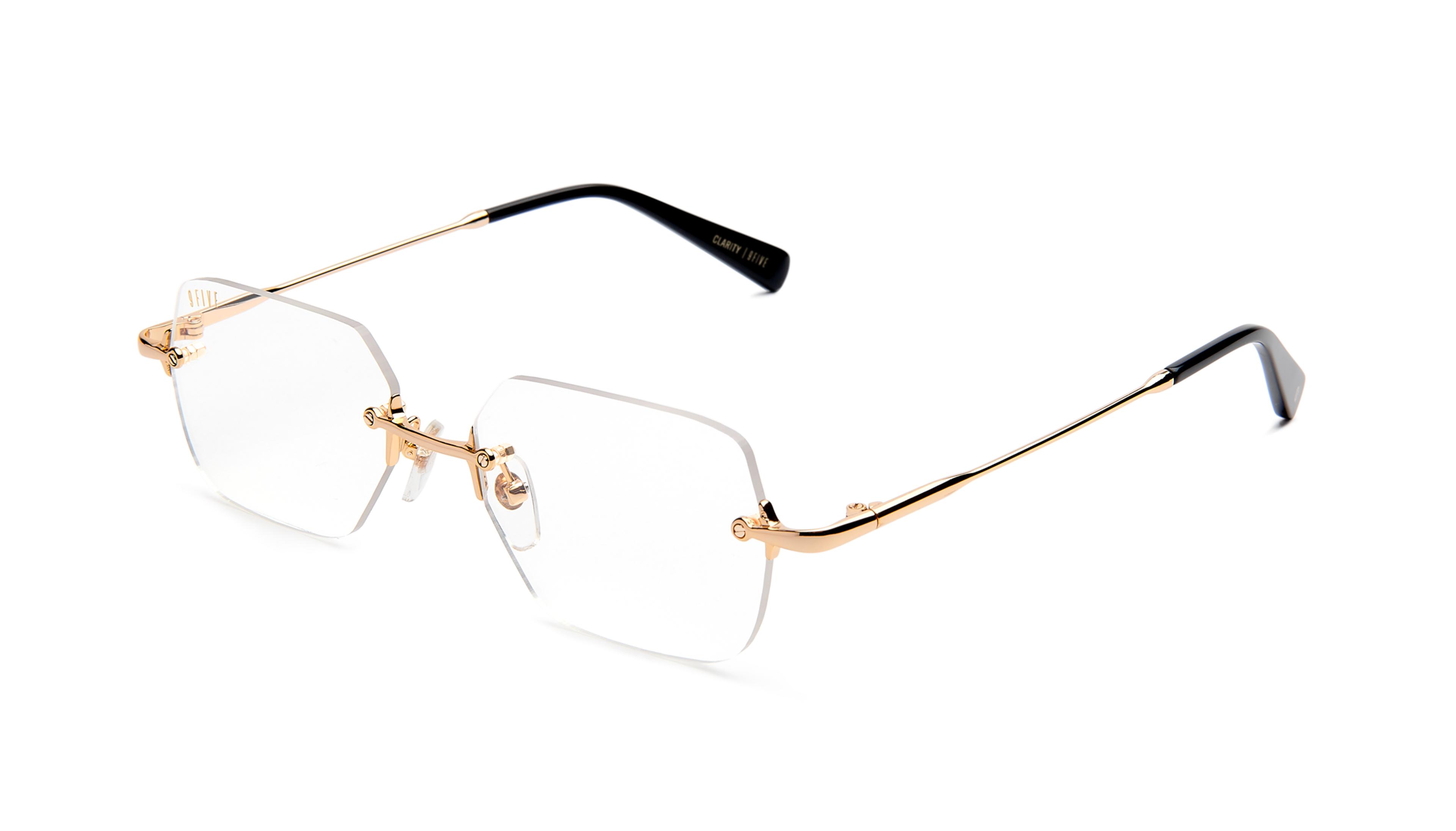 NTWRK - 9FIVE Clarity Lite 24K Gold Clear Lens Glasses