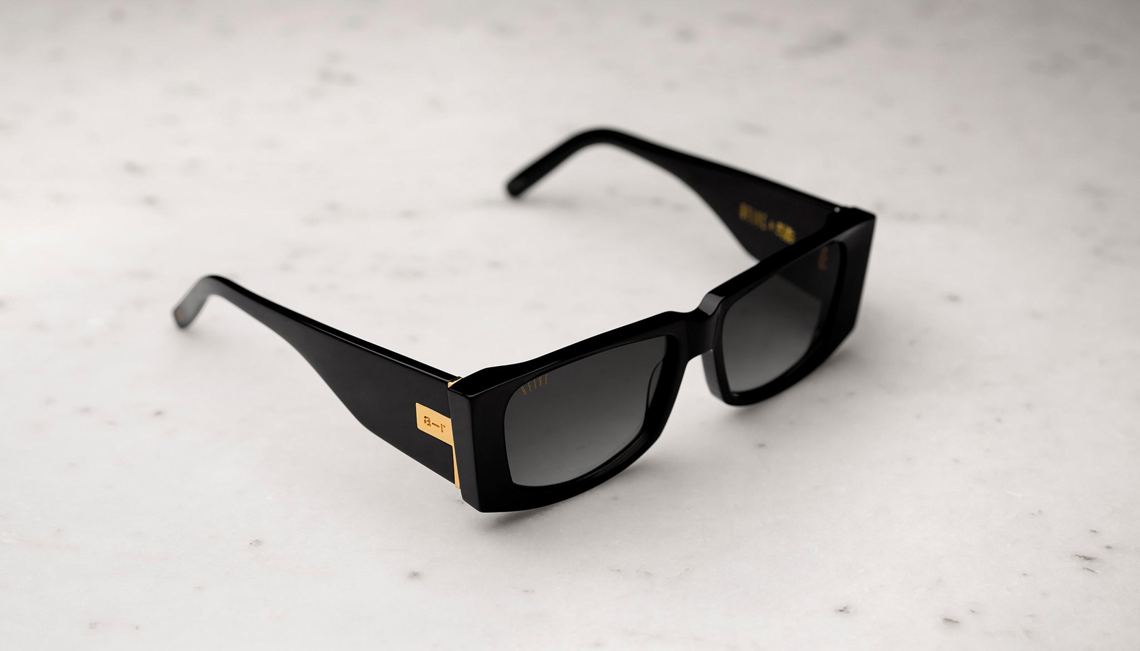 NTWRK - 9FIVE Angelo Black & 24K Gold Sunglasses