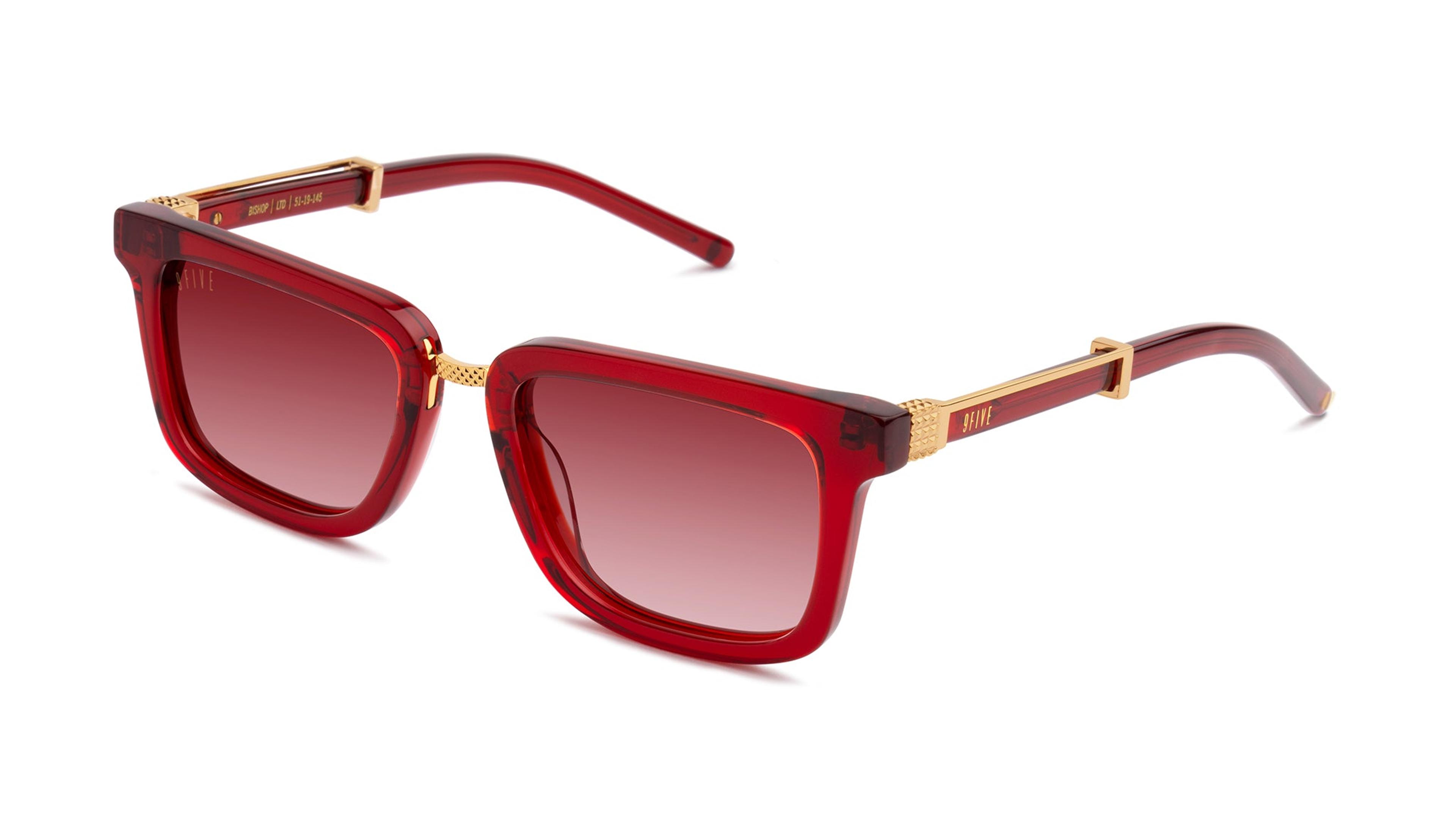 NTWRK - 9FIVE Bishop Ruby & 24K Gold - Ruby Gradient Sunglasses