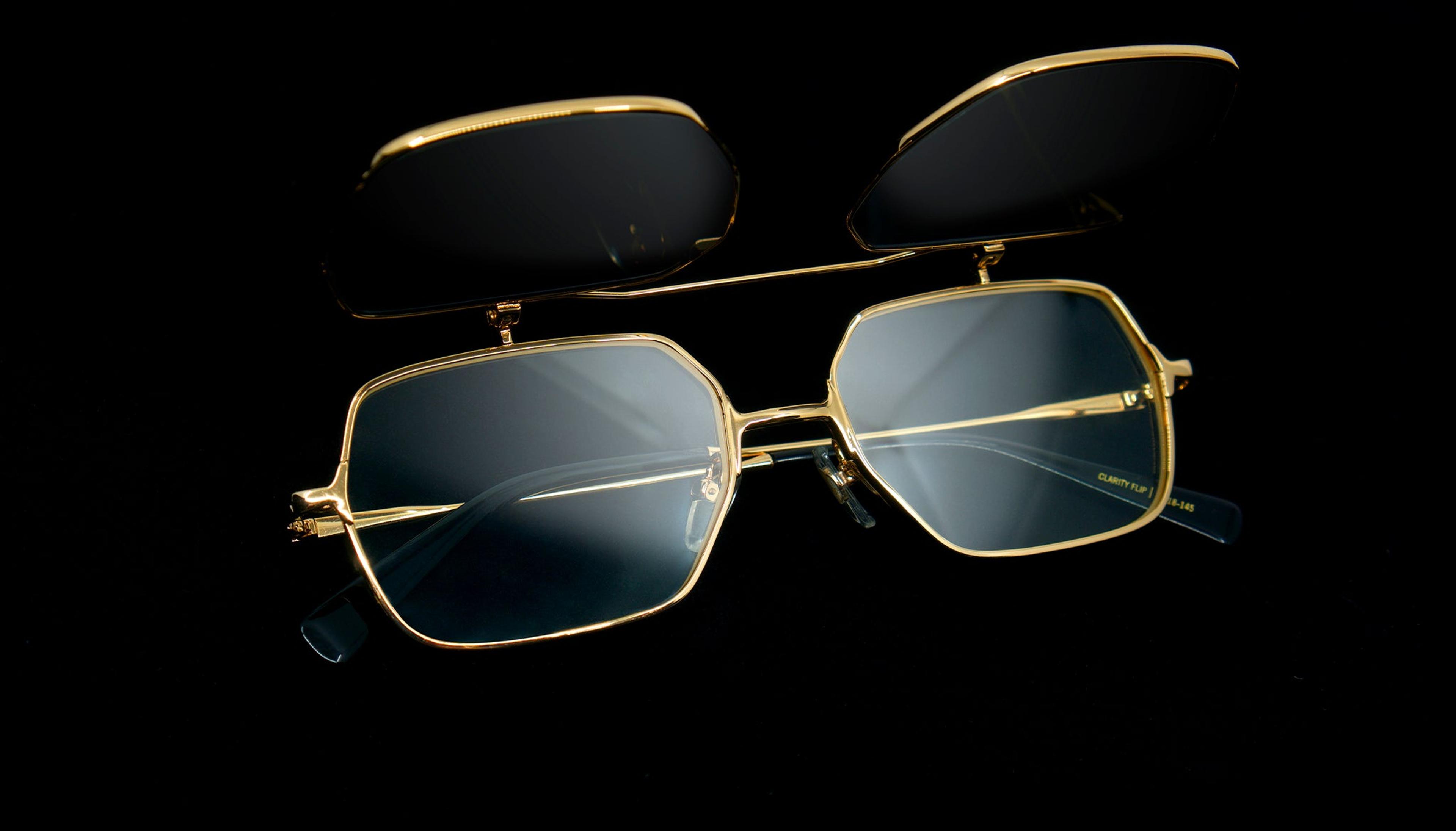 NTWRK - 9FIVE Clarity 24K Gold Flip-Up Glasses